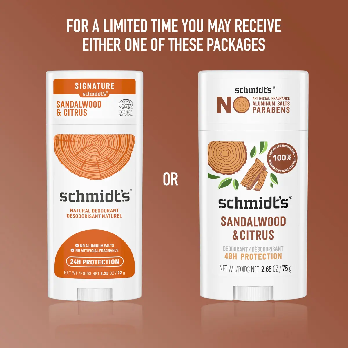 Schmidt's Natural Deodorant Sandalwood & Citrus 2.65 oz | 24-Hour Odor Protection, Vegan & Aluminum-Free - view 5