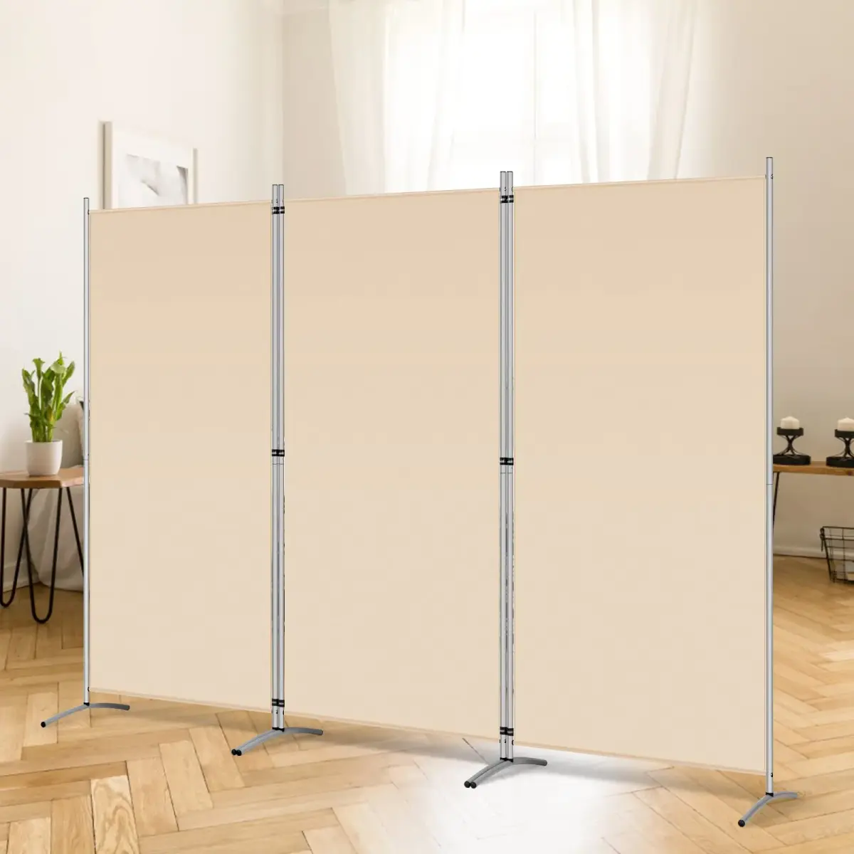 RANTILA 3 Panel Room Divider 215.9 cm (71"H) | Freestanding Folding Privacy Screen for Offices and Homes - main product image