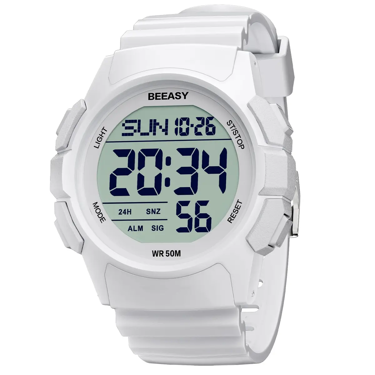 Beeasy Men Digital Sports Watch Waterproof 50M | Dual Time, Stopwatch & Alarm (110c) - main product image