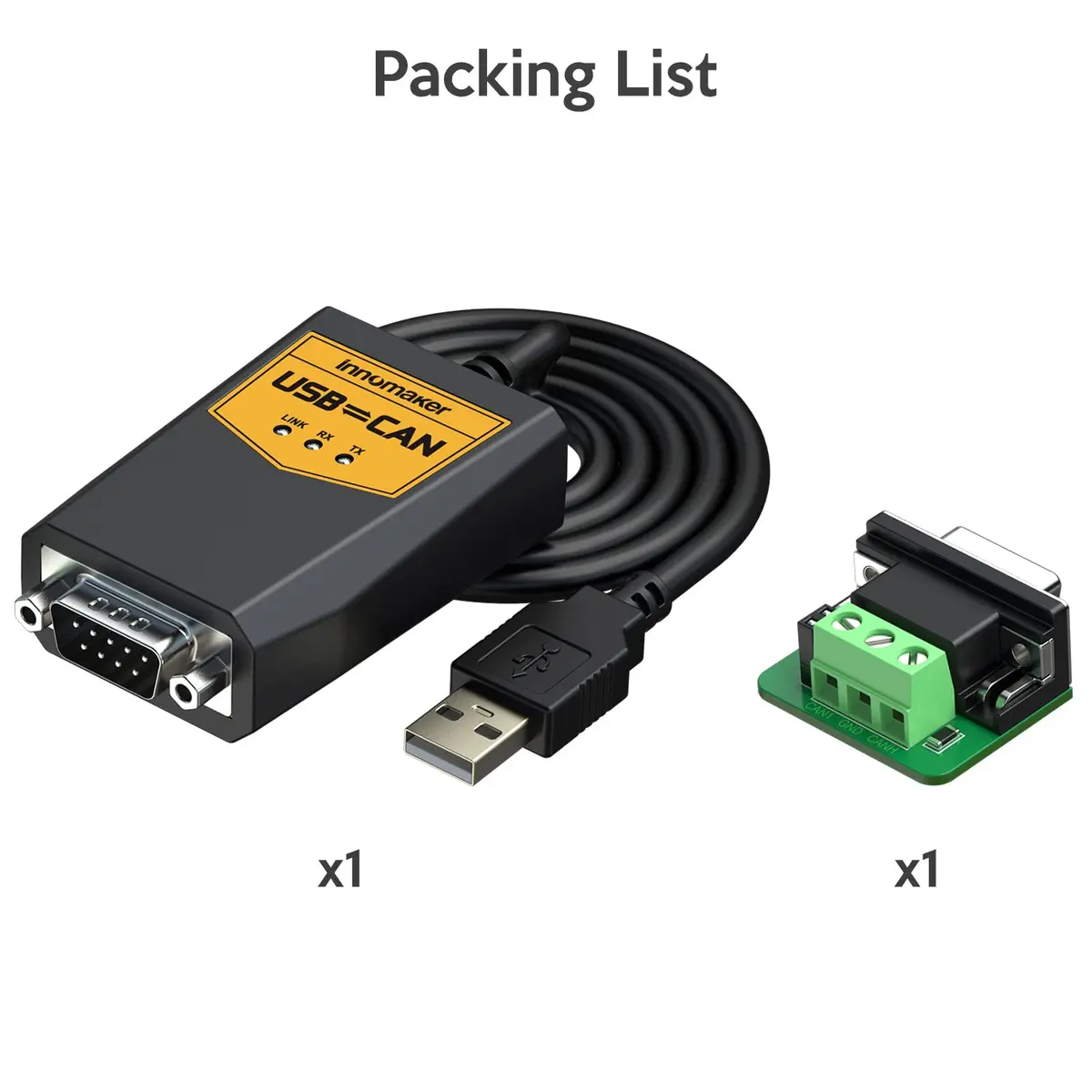 innomaker USB to CAN Converter Cable for Raspberry Pi5/4/Pi3B+/Pi3/Zero(W)/Jetson Nano/Tinker Board | Support Windows Linux Mac OS Android Venus OS - view 7