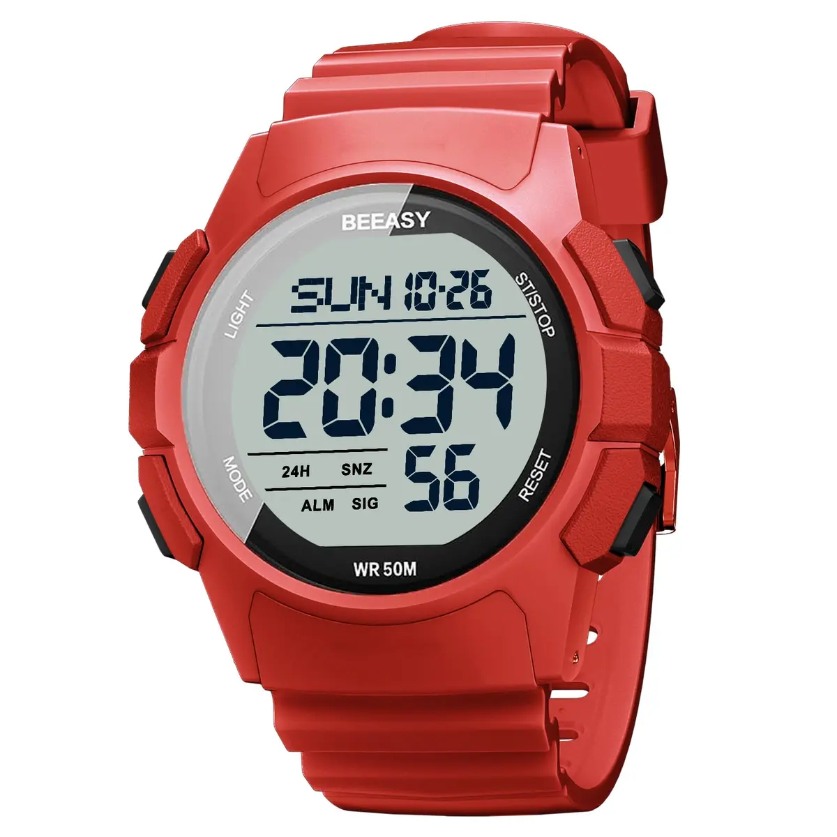 Beeasy Men Digital Sports Watch Waterproof 50M | Dual Time, Stopwatch & Alarm (115 chars) - main product image