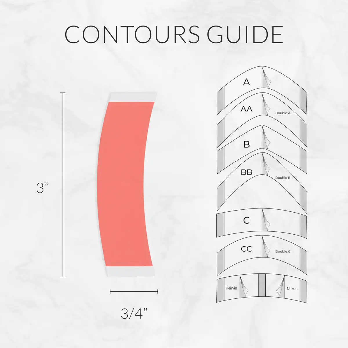 Walker Tape Sensi-Tak C Contour Pre-Cut Strips 36 Pack | Extended Wear Wig Tape for Lace Front & Poly Systems - view 3