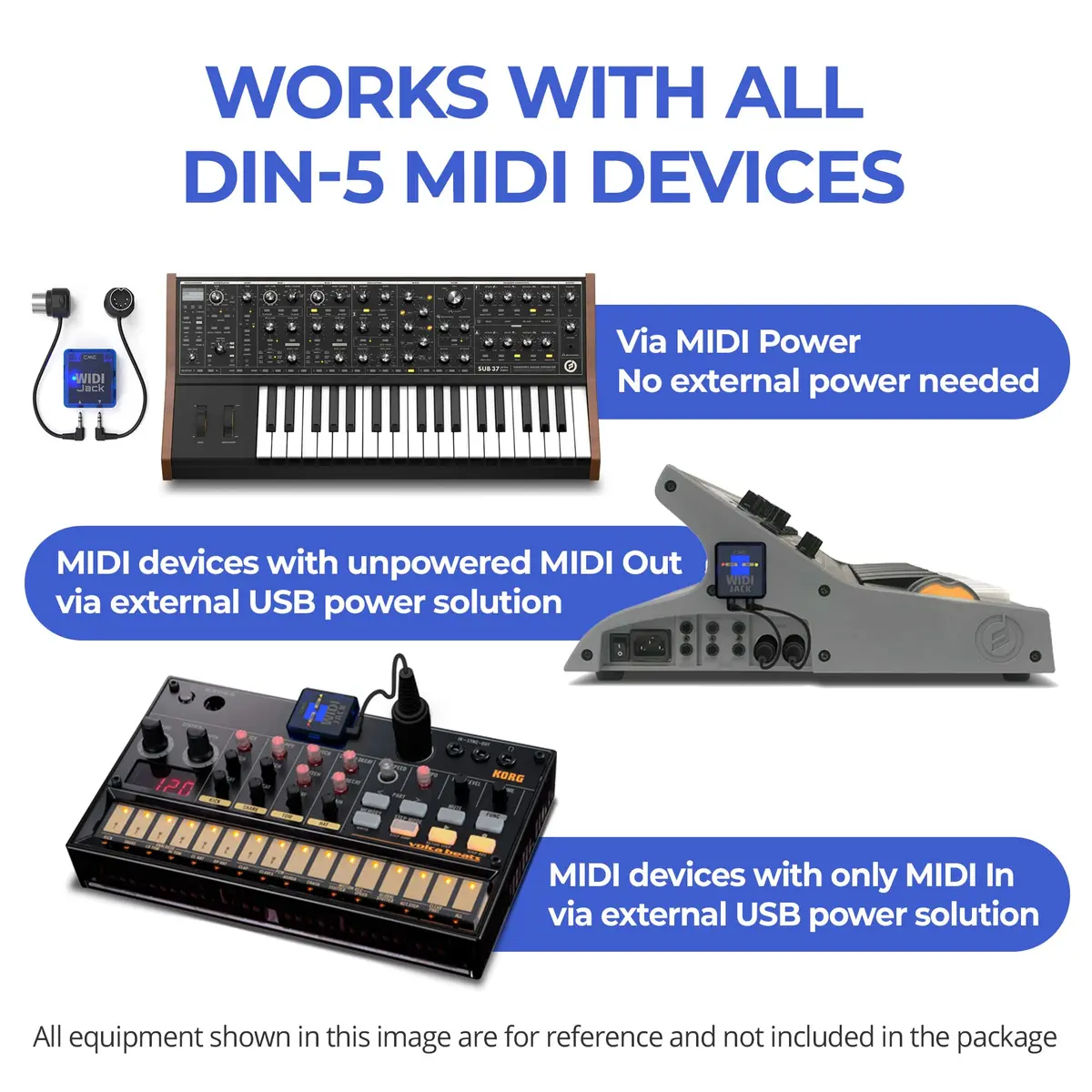 CME WIDI Jack Premium Bluetooth MIDI Adapter with DIN-5 Cables | Ultra Low Latency 3ms - view 7