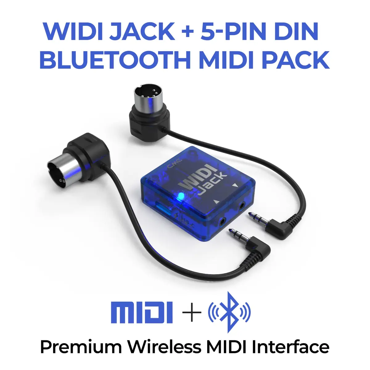 CME WIDI Jack Premium Bluetooth MIDI Adapter with DIN-5 Cables | Ultra Low Latency 3ms - view 2