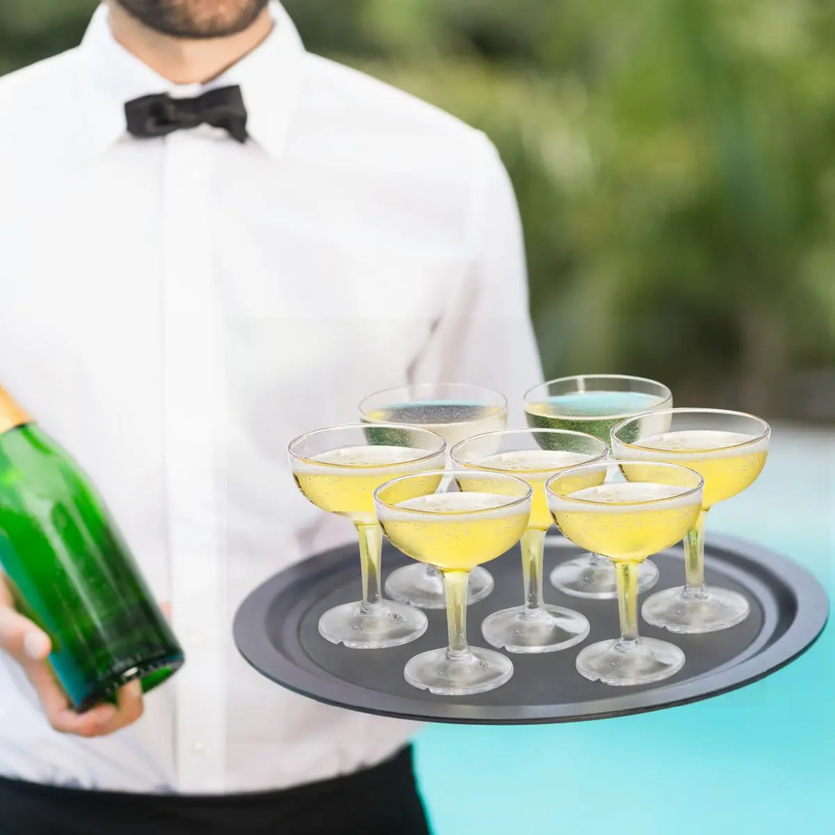 Peohud Set of 20 Coupe Cocktail Glasses, 5 Oz Acrylic | Reusable Champagne Cups for Party & Home - view 9