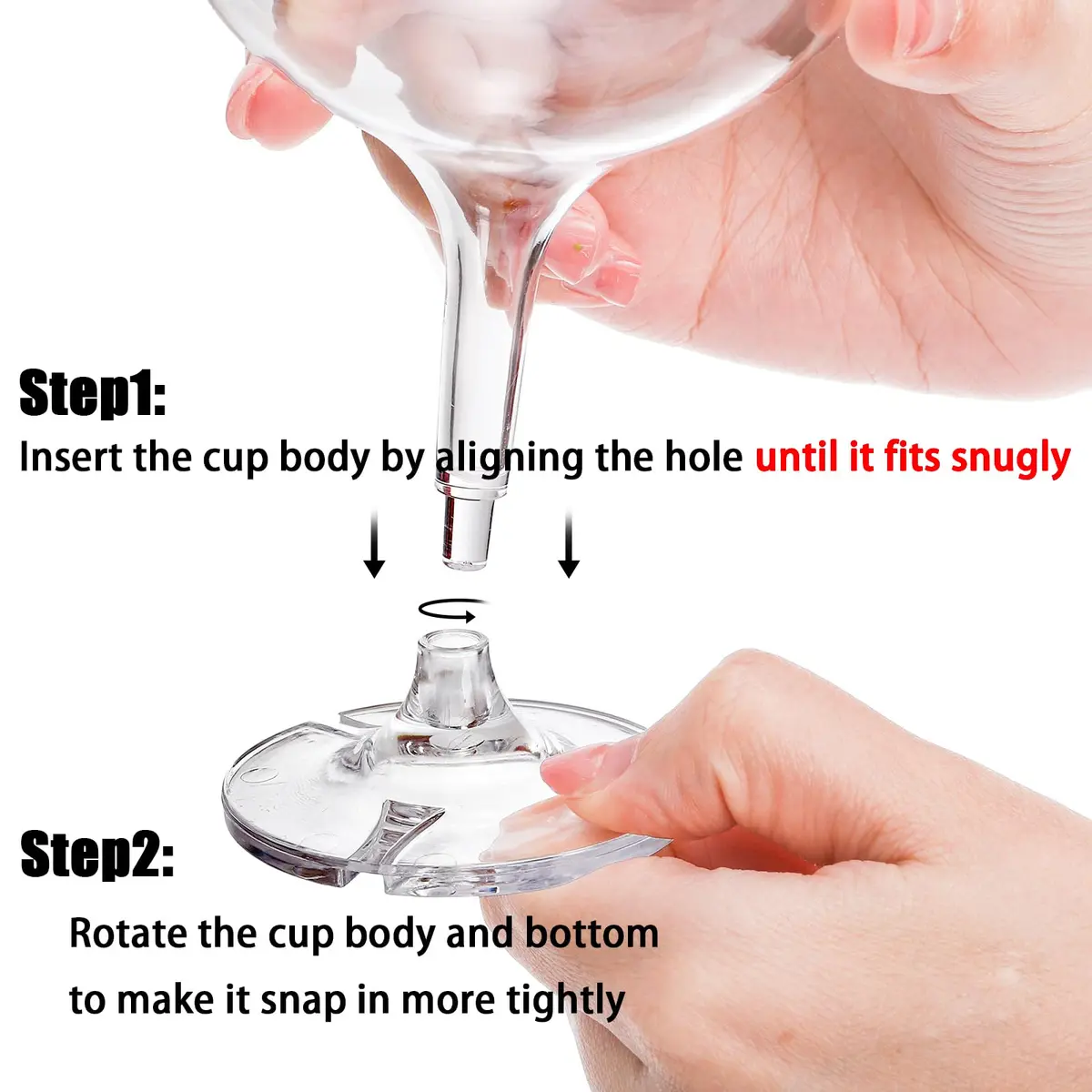 Peohud Set of 20 Coupe Cocktail Glasses, 5 Oz Acrylic | Reusable Champagne Cups for Party & Home - view 4