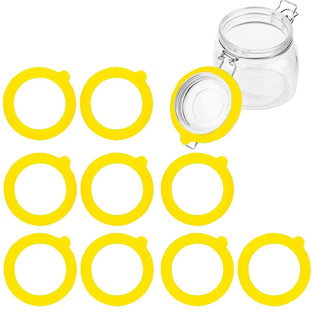 Gemhill Silicone Replacement Gasket 97mm | Leak-Proof Mason Jar Seal (10pcs) - main product image