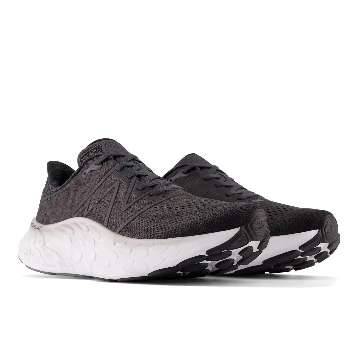 New Balance Fresh Foam X More V4 Running Shoe, Black/Phantom, 8 Wide US | Max Cushioning & Breathable Fit - view 7