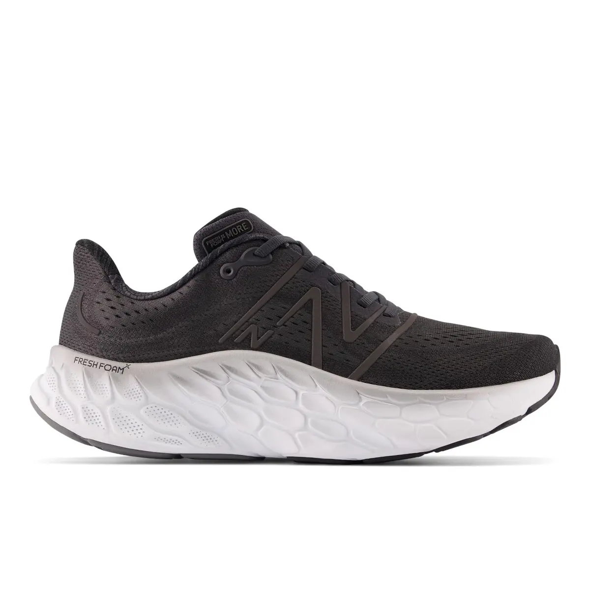 New Balance Fresh Foam X More V4 Running Shoe, Black/Phantom, 8 Wide US | Max Cushioning & Breathable Fit - view 3