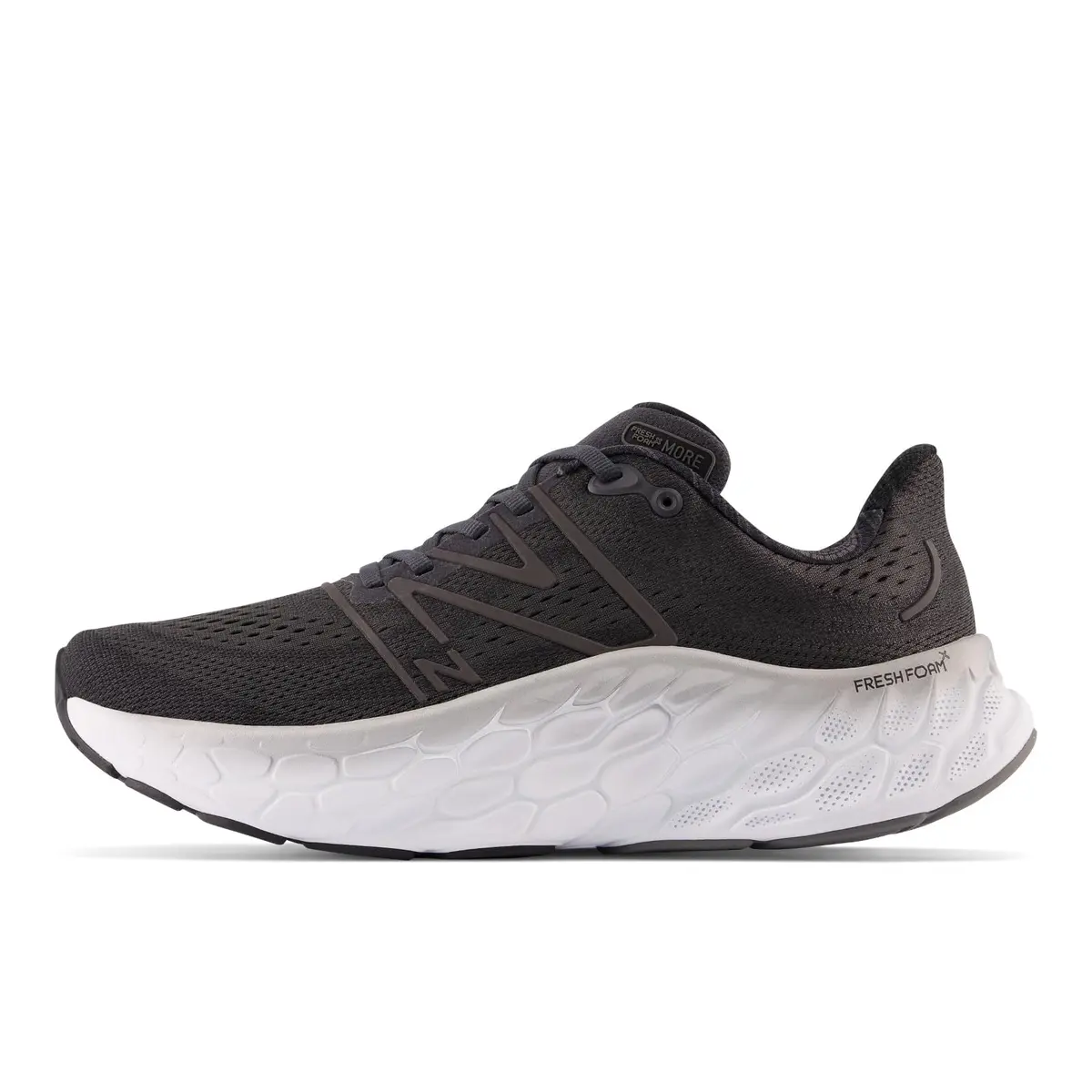 New Balance Fresh Foam X More V4 Running Shoe, Black/Phantom, 8 Wide US | Max Cushioning & Breathable Fit - view 4