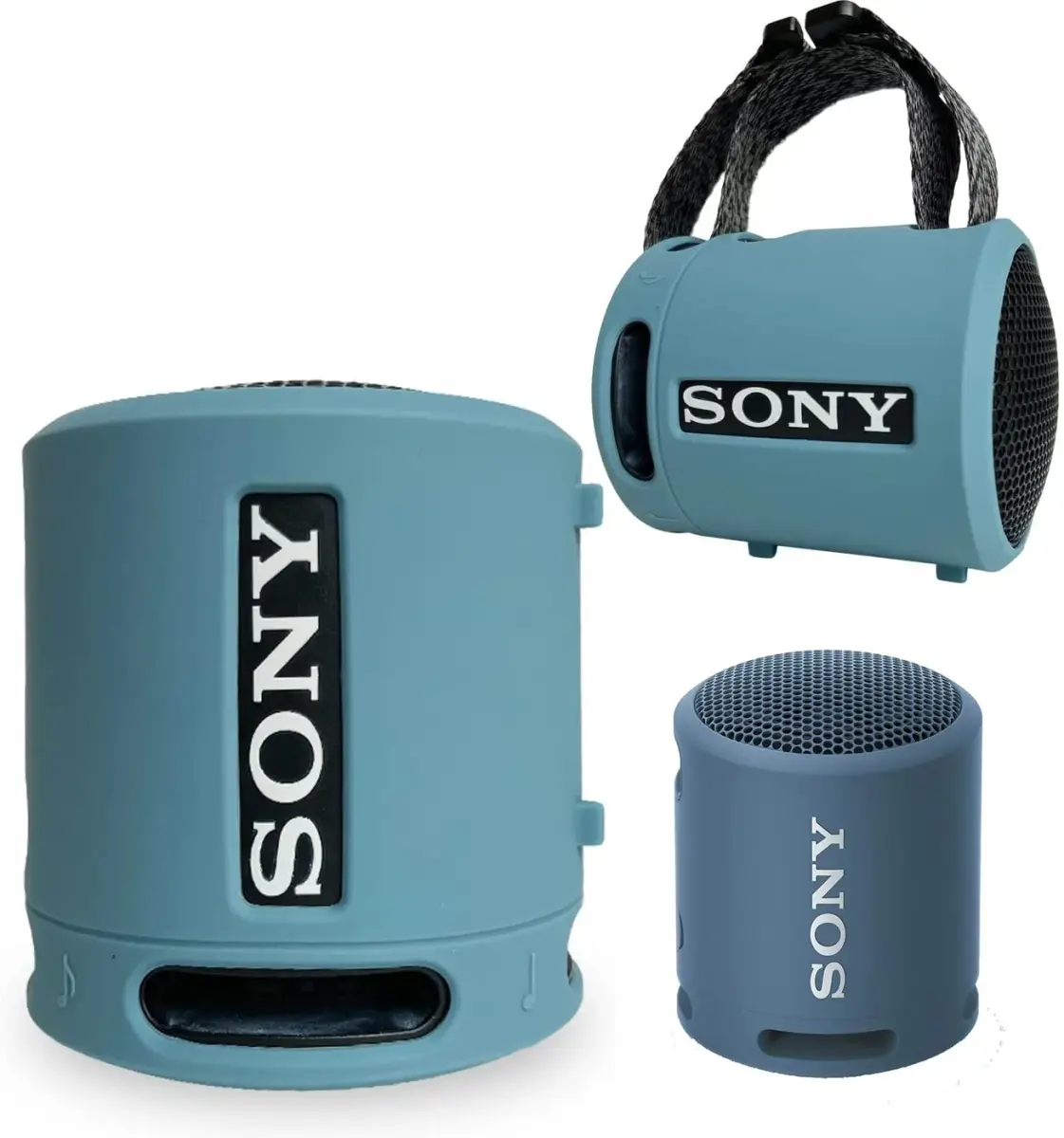 RAWECUD Silicone Case for Sony SRS-XB13/XB100 Speaker | Shockproof Protective Cover (Light Blue) - view 5