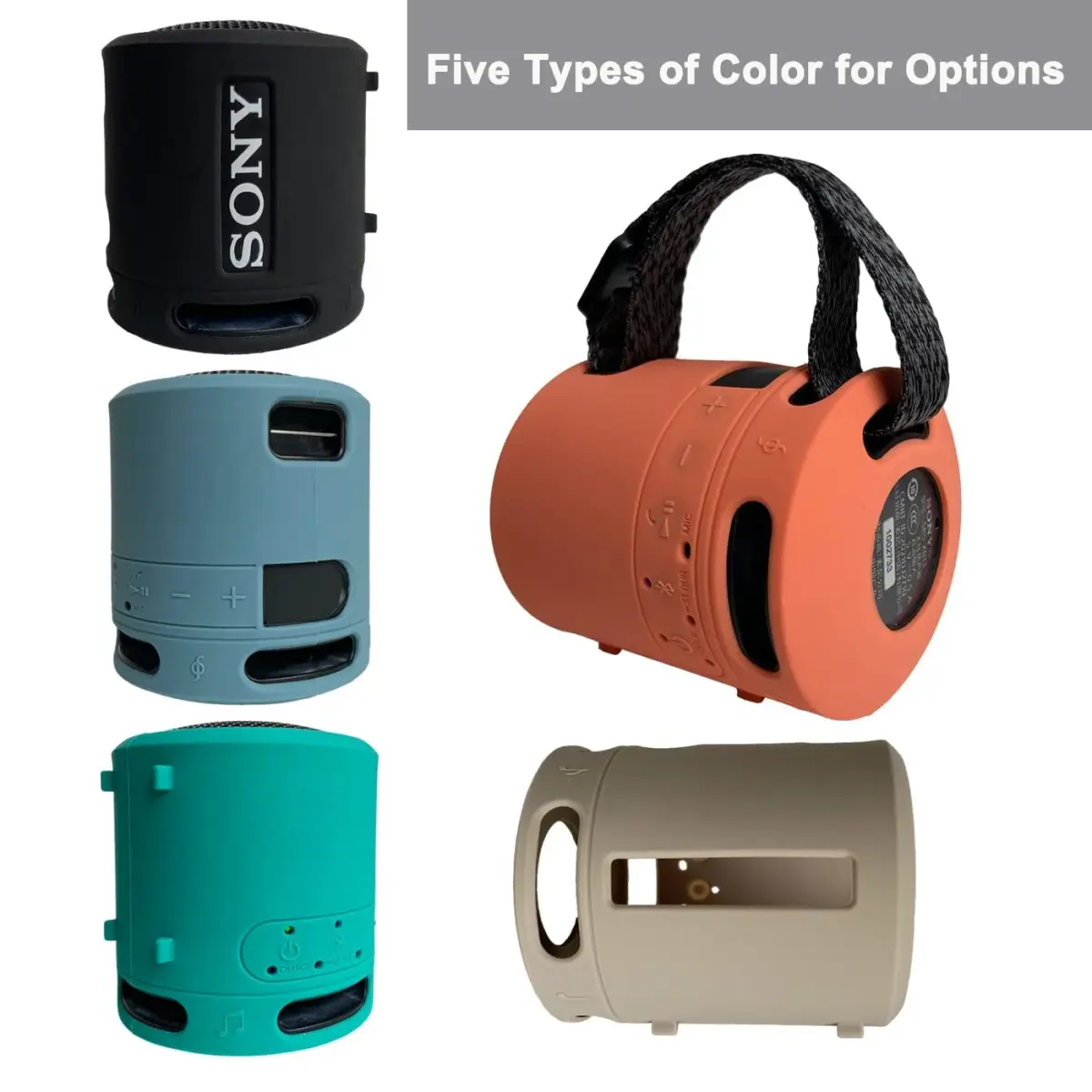 RAWECUD Silicone Case for Sony SRS-XB13/XB100 Speaker | Shockproof Protective Cover (Light Blue) - view 6