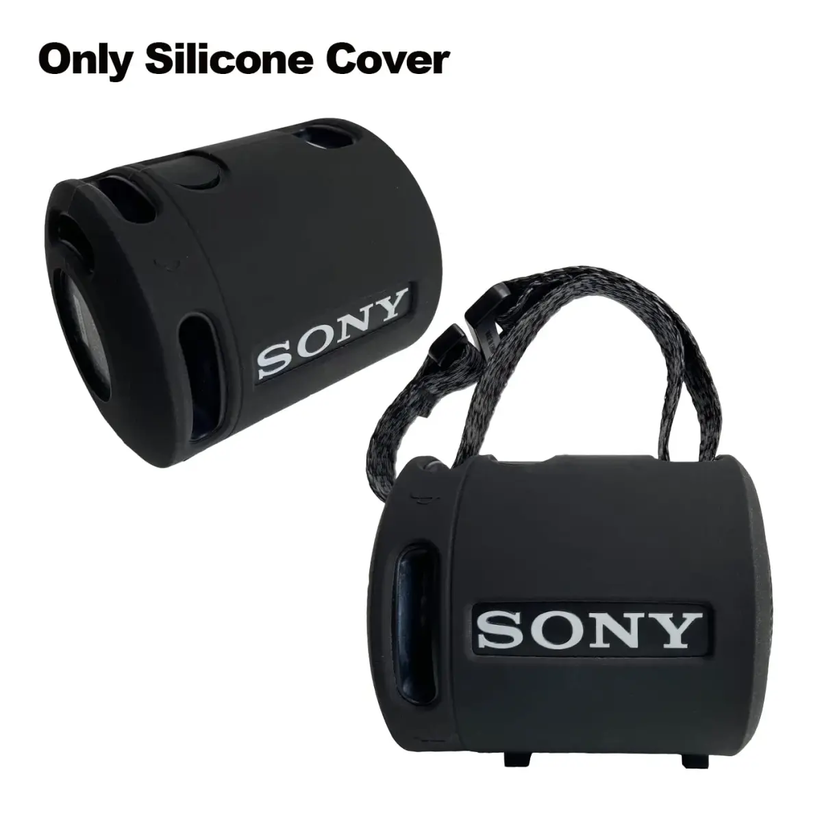 RAWECUD Silicone Cover Case for Sony SRS-XB13/XB100 Speaker | Black, Shockproof Protective Skin - view 2