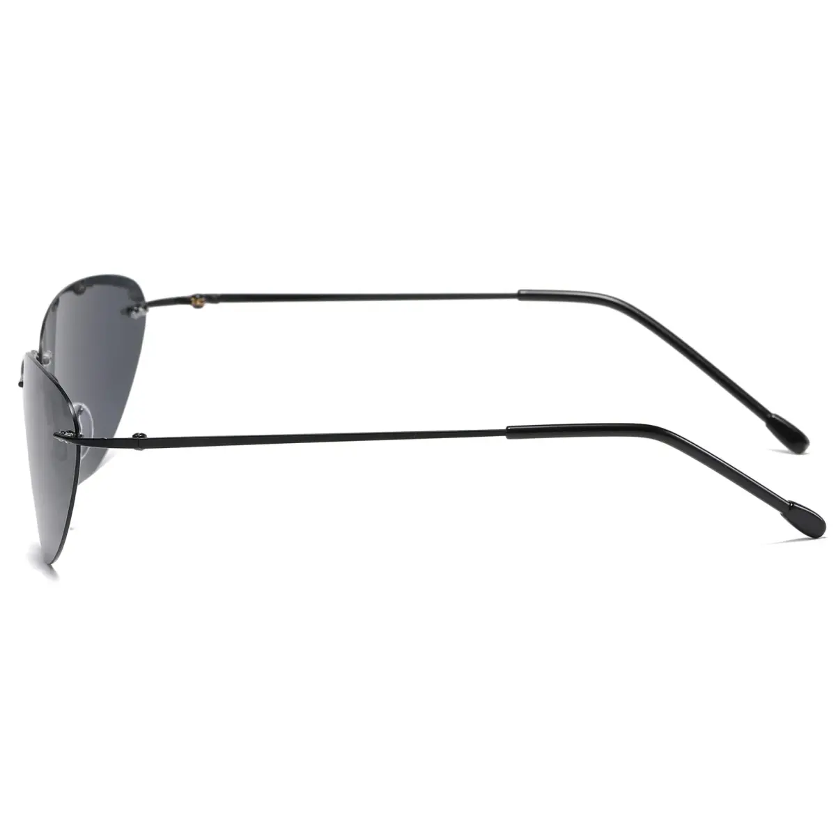 RCXKOOM The Matrix Neo Costume Sunglasses Men Women Ultralight Metal Wire Frame Polarized Small Oval Rimless Glasses | Polarized UV400 Protection - view 5