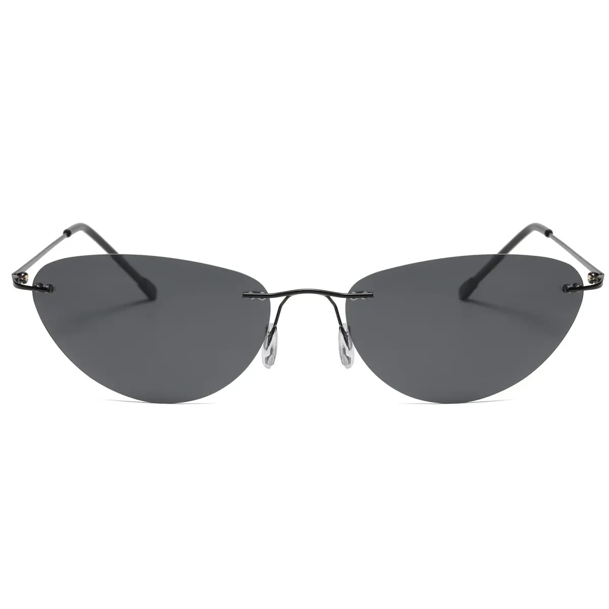 RCXKOOM The Matrix Neo Costume Sunglasses Men Women Ultralight Metal Wire Frame Polarized Small Oval Rimless Glasses | Polarized UV400 Protection - view 3