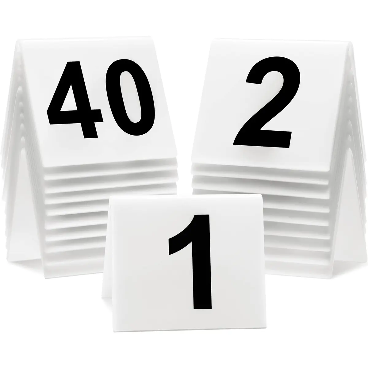 Yulejo Acrylic Table Numbers 1-40 | Double Side Minimalist Design for Events - main product image