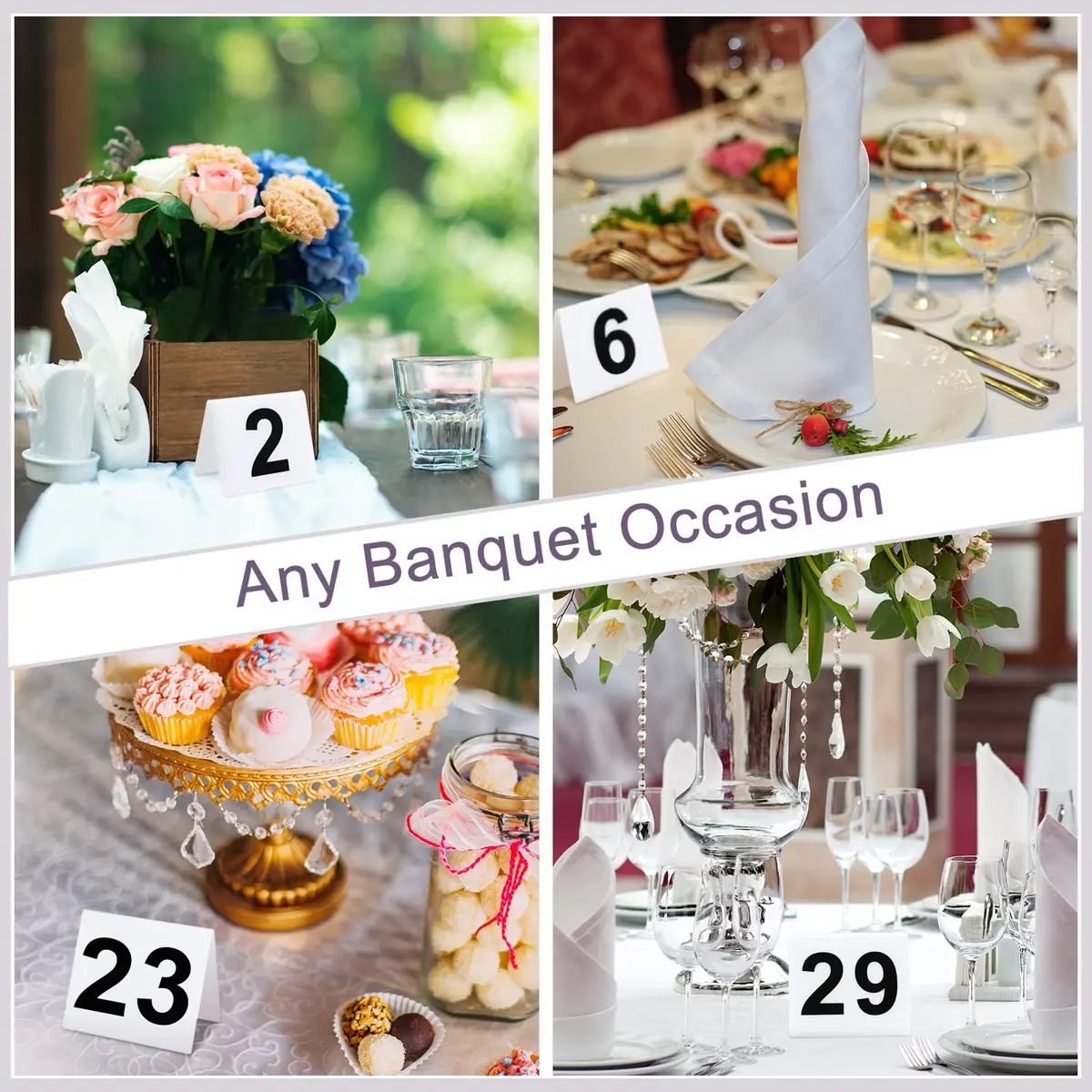 Yulejo Acrylic Table Numbers 1-40 | Double Side Minimalist Design for Events - view 6