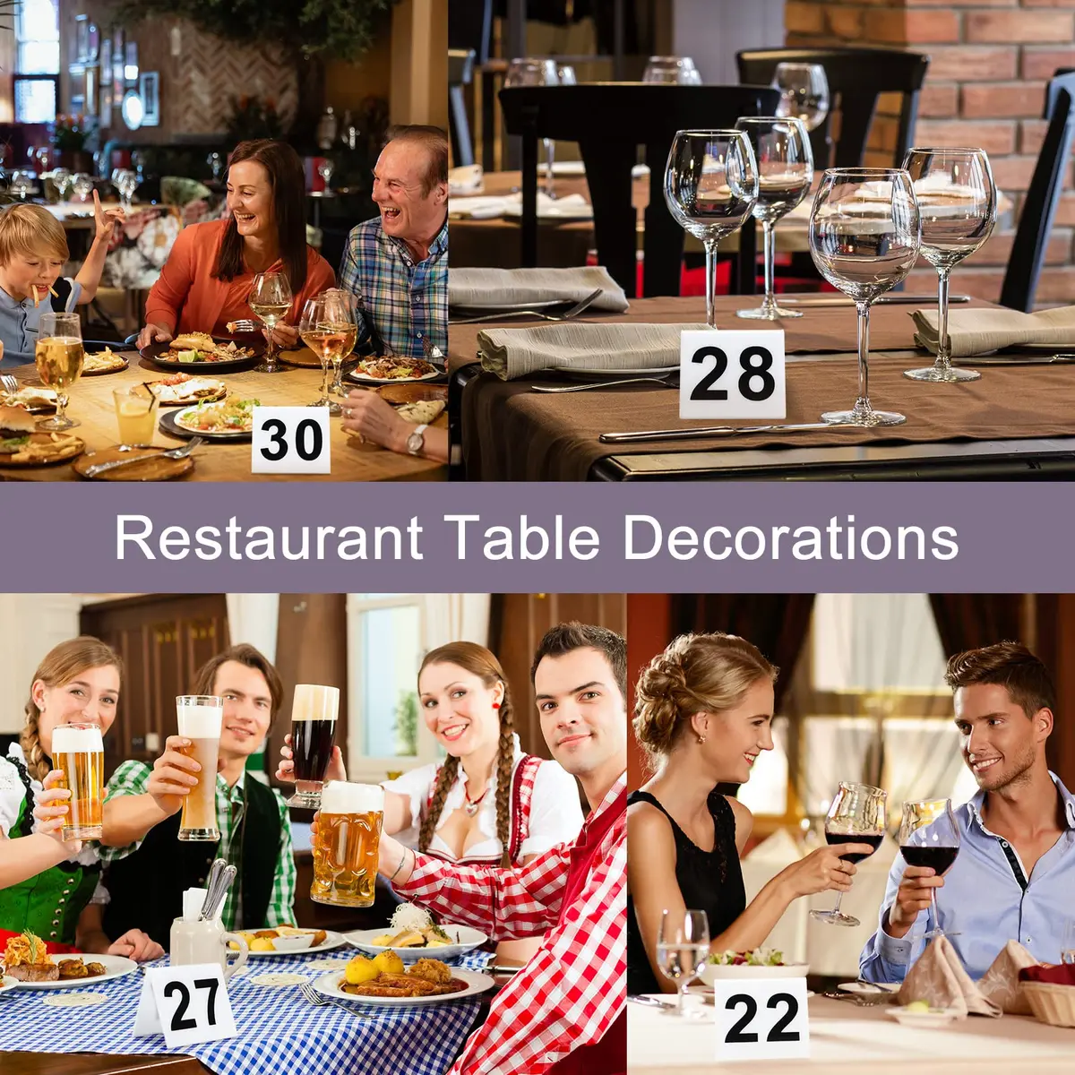 Yulejo Acrylic Table Numbers 1-40 | Double Side Minimalist Design for Events - view 7