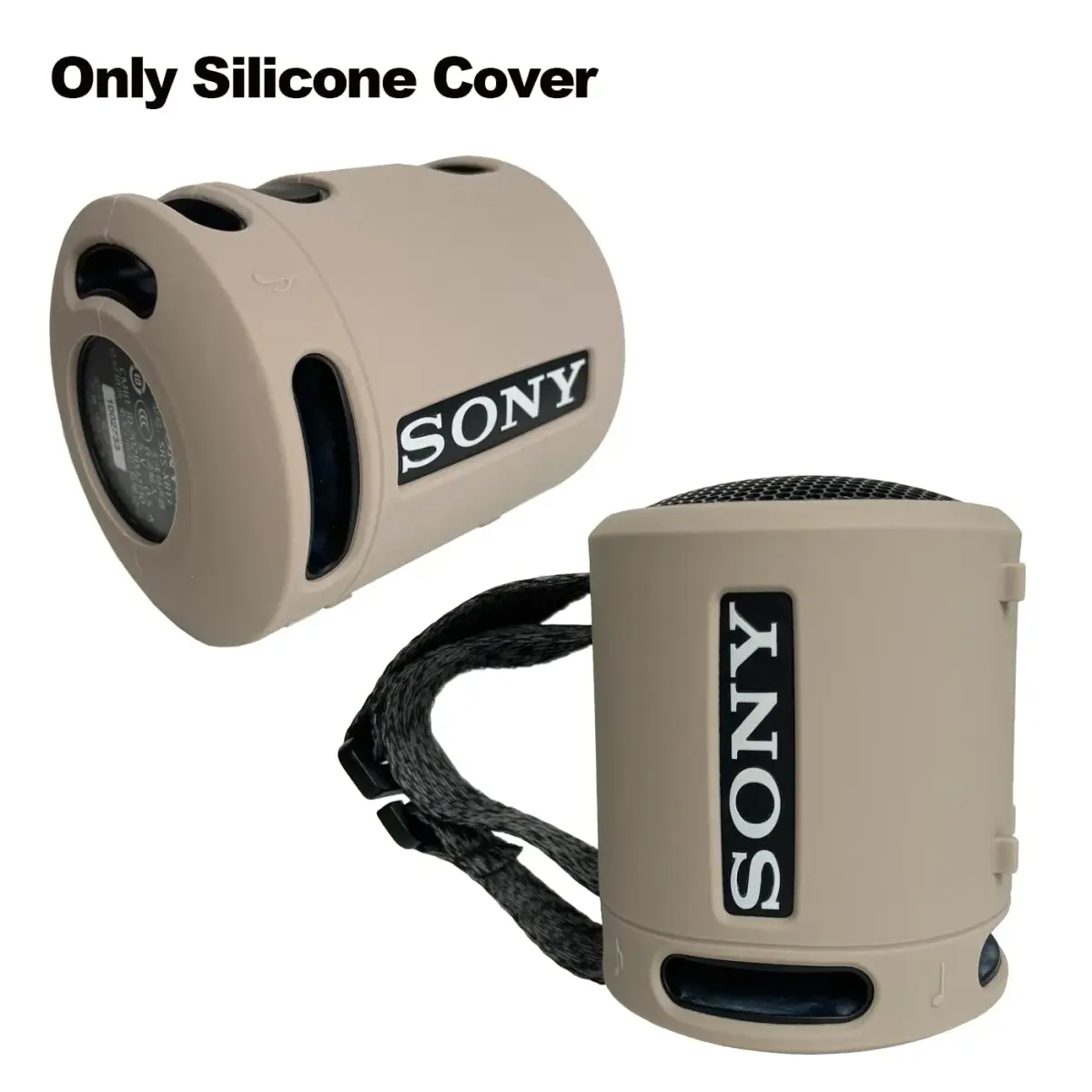 RAWECUD Silicone Cover Case for Sony SRS-XB13/XB100 Bluetooth Speaker | Protects & Enhances Sound (Taupe) - view 2