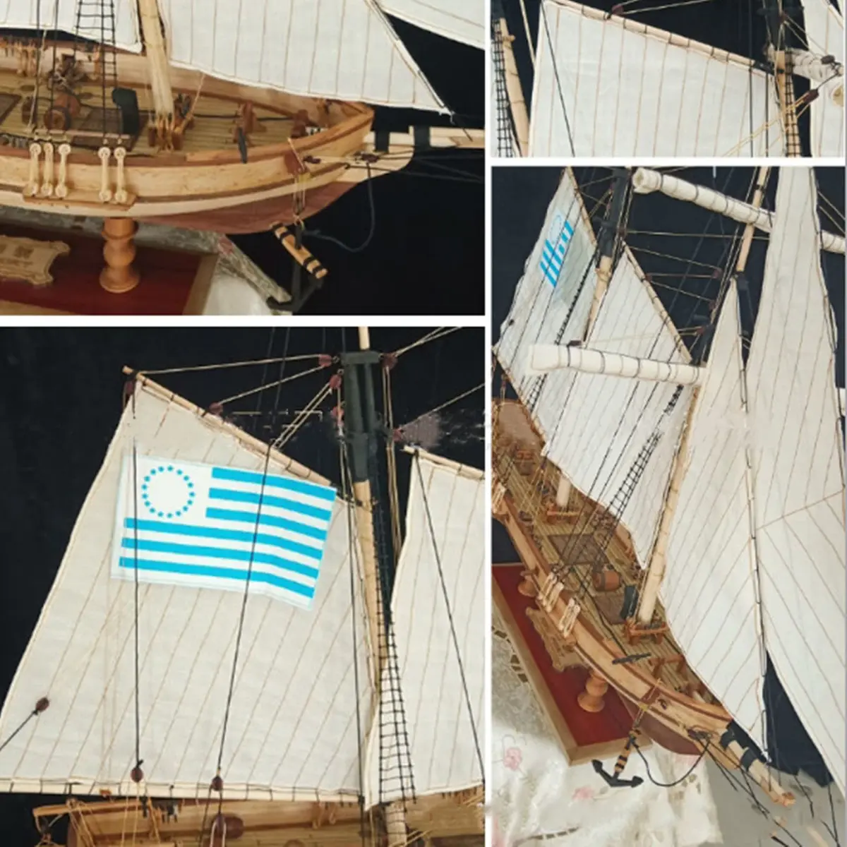 HAPYLY Scale DIY Hobby Wooden Ship Model Boat Kit 1/70 | Self-Assembled Watercraft Craft - view 8