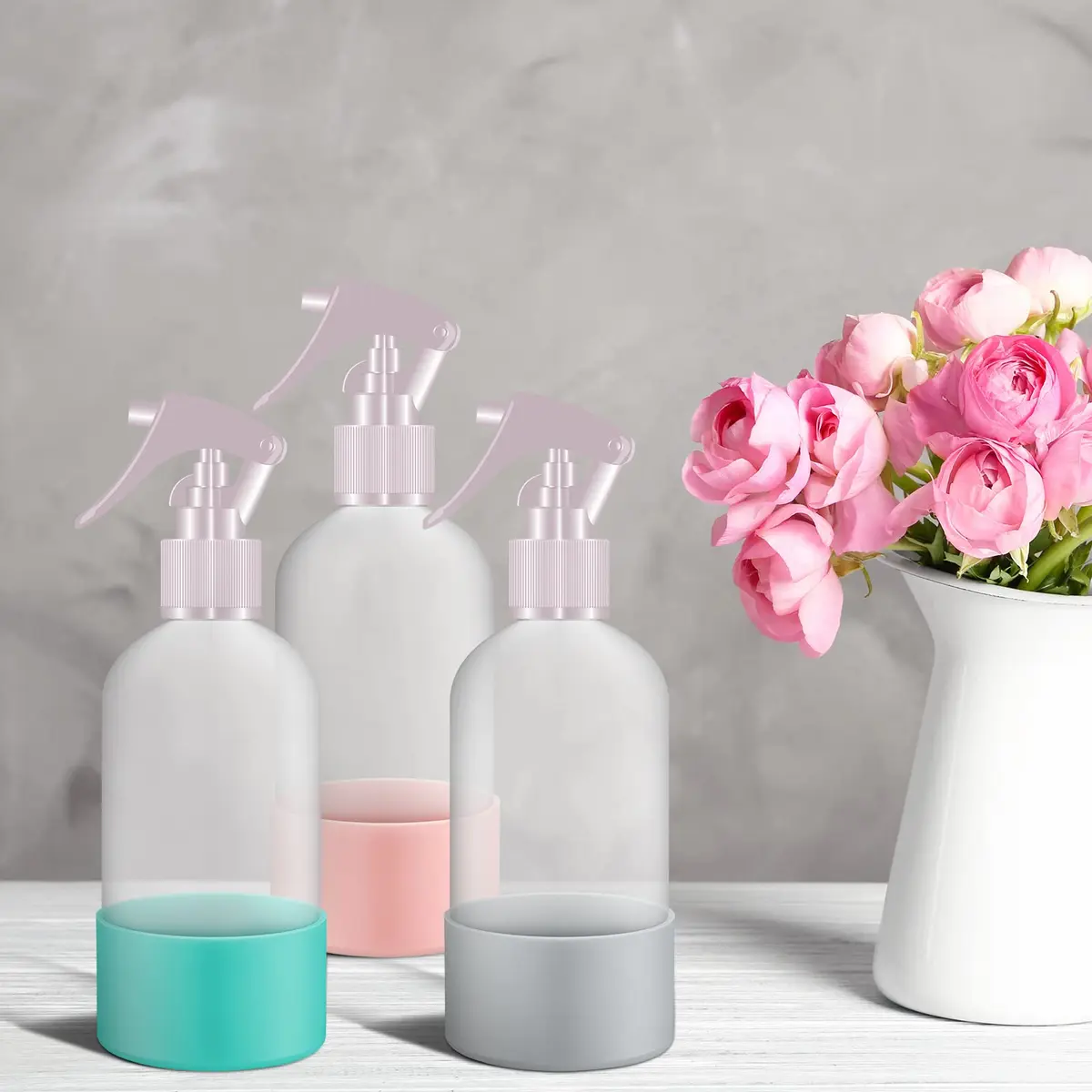 Honeydak Silicone Sleeve for Glass Spray Bottle, Pastel | Elastic, Non-slip, Protects & Warms Hands - view 5