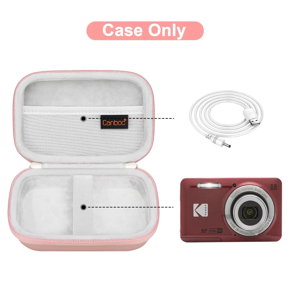 Canboc Camera Case for KODAK PIXPRO FZ55/ FZ45/ FZ53 16MP Digital Camera | Shockproof & Waterproof - view 2