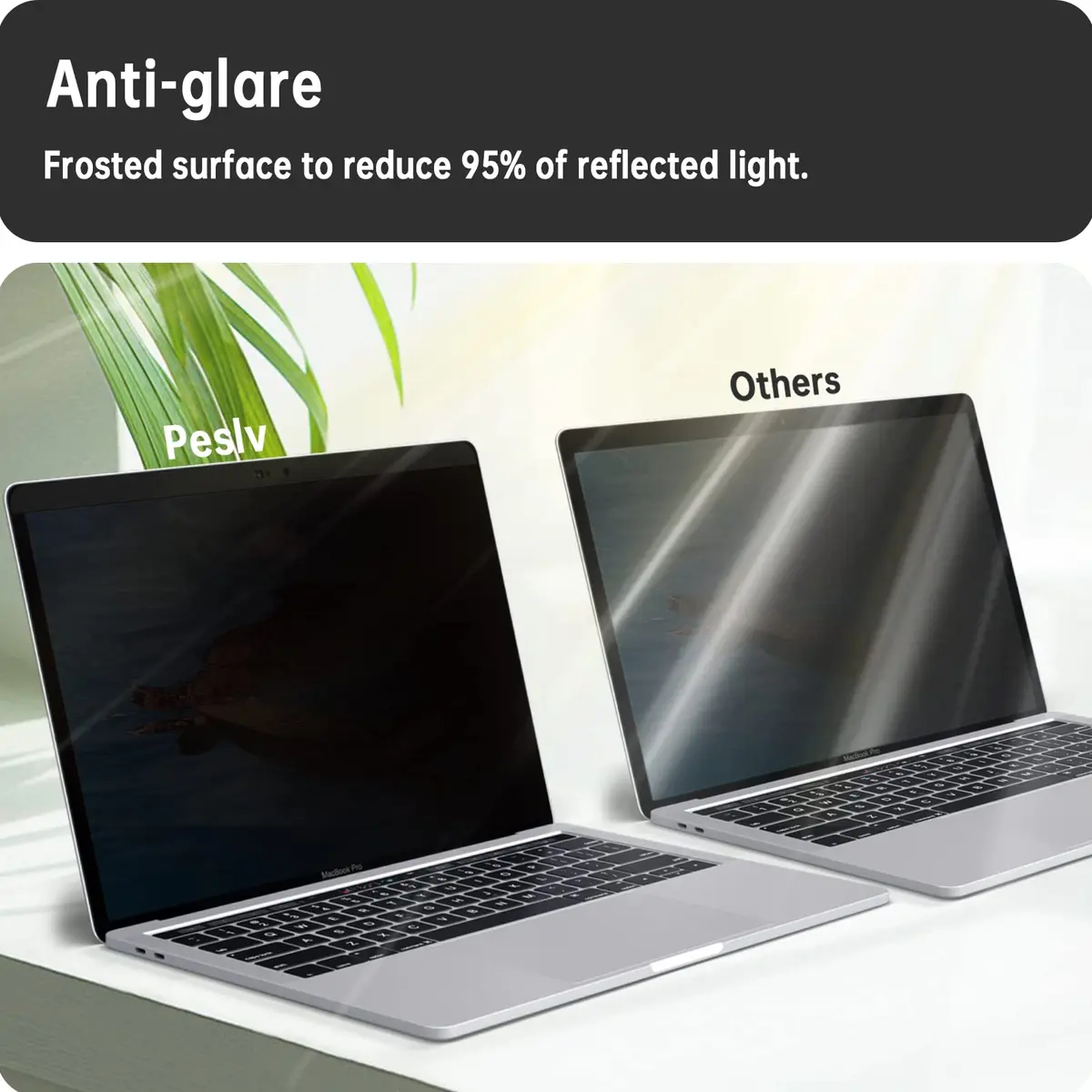 Peslv Magnetic Privacy Screen for MacBook Air 13" (2018-2021 M1) & Pro 13" (2016-2022 M1/M2) | Anti-Blue Light Glare Filter - view 5