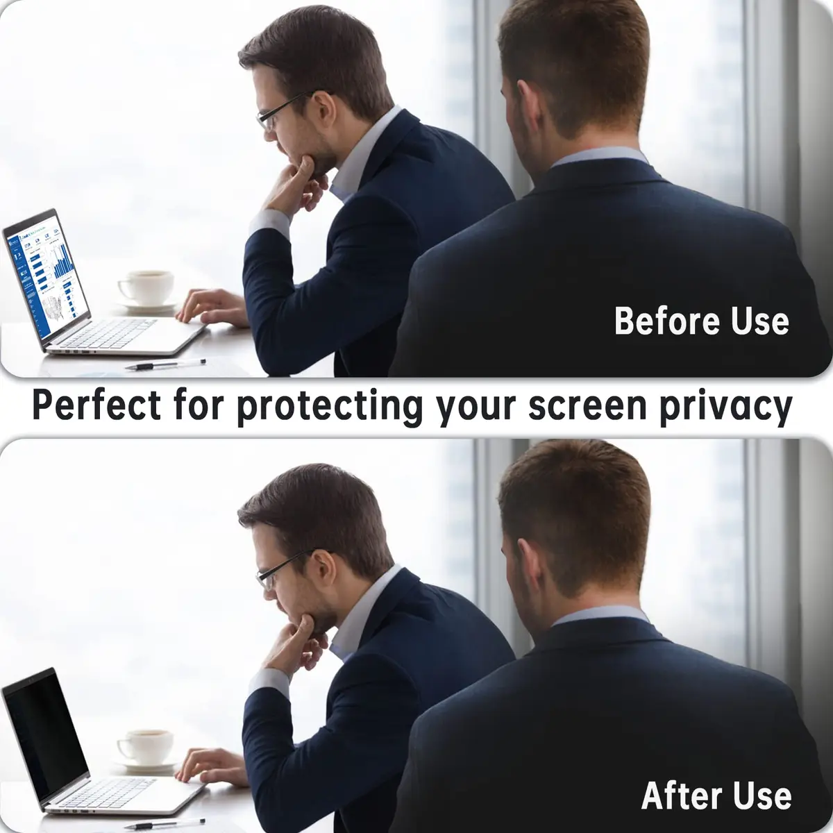Peslv Magnetic Privacy Screen for MacBook Air 13" (2018-2021 M1) & Pro 13" (2016-2022 M1/M2) | Anti-Blue Light Glare Filter - view 4