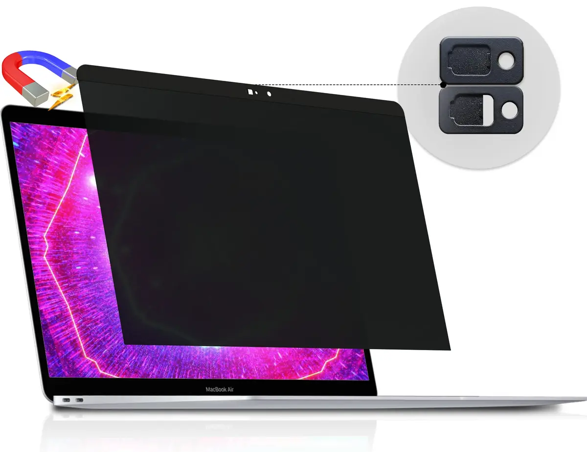Peslv Magnetic Privacy Screen for MacBook Pro 13 Inch (2012-2015) | Anti Blue Light Glare Peep Filter - main product image