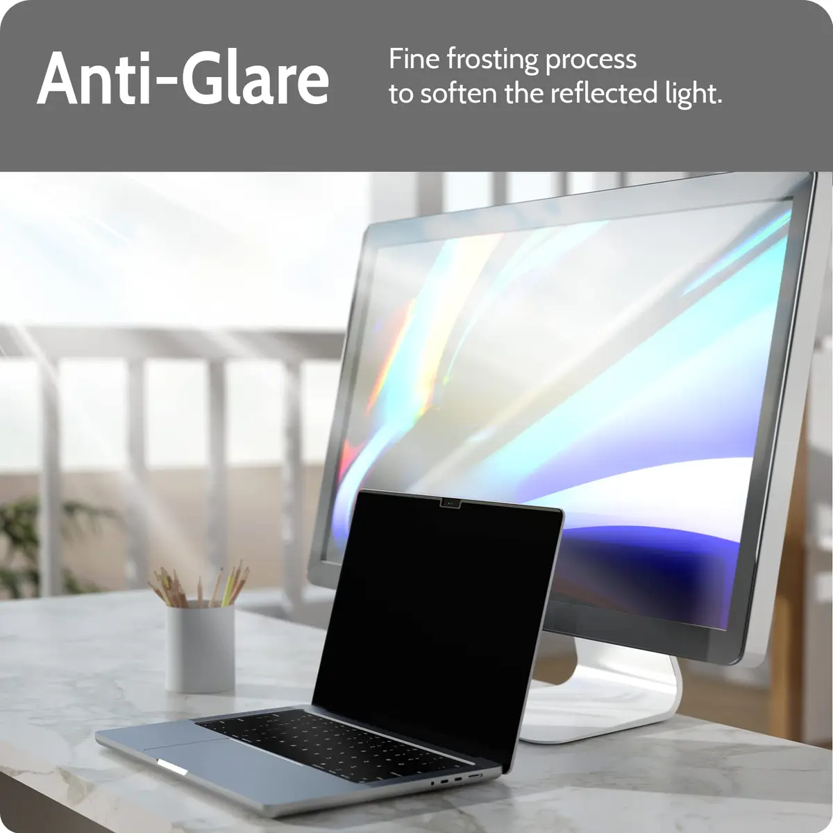Peslv Magnetic Privacy Screen for MacBook Pro 16 Inch (2021-2026) | Anti-Blue Light, Anti-Glare, Removable Filter - view 4