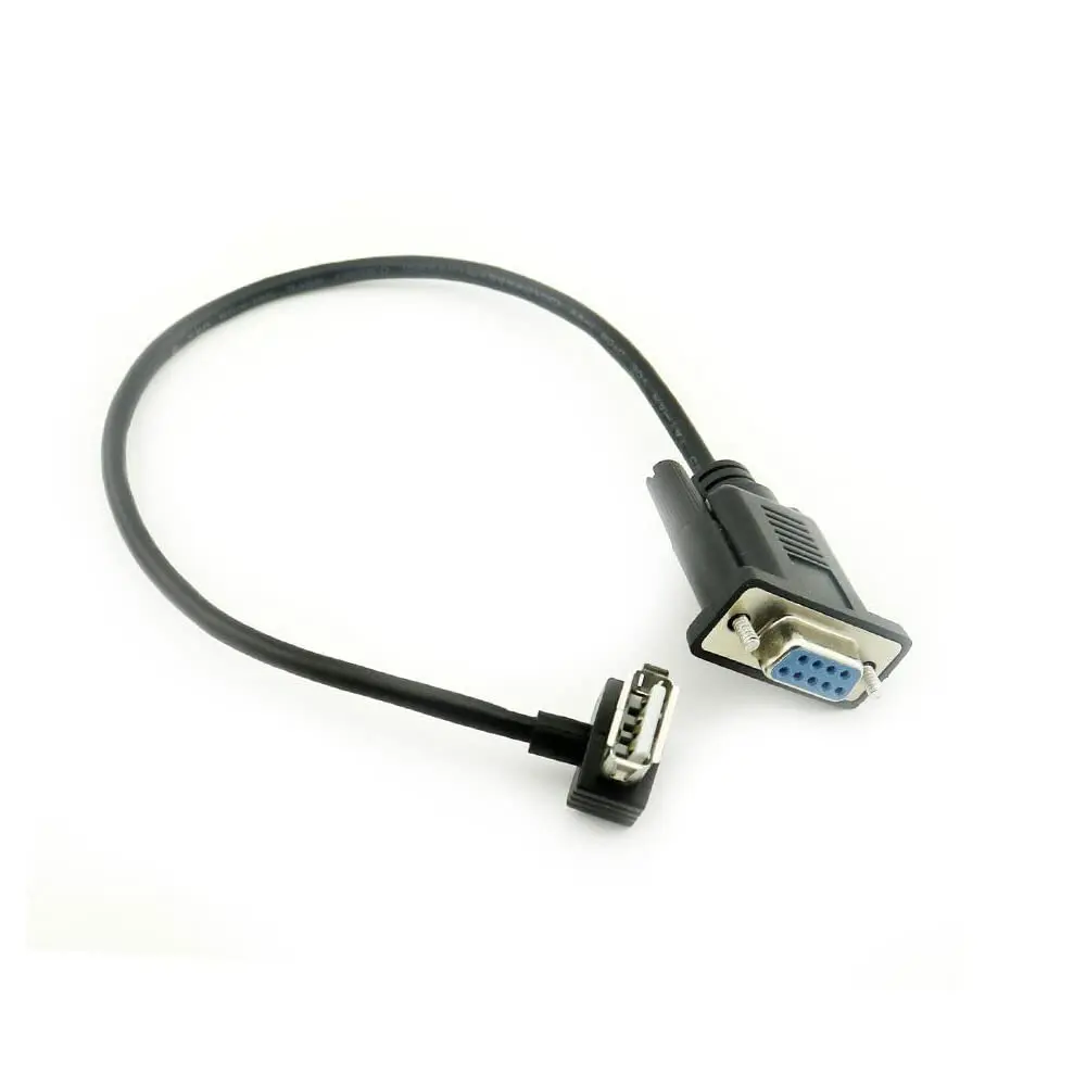 Vanki RS232 DB9 Female to USB 2.0 A Female Serial Cable Adapter 25cm | Copper, Black - view 6