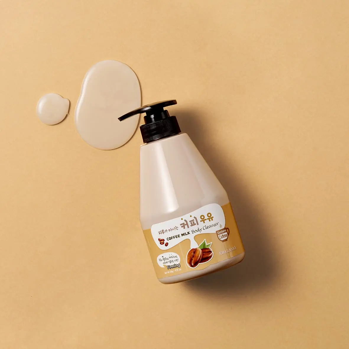 Kwailnara Coffee Milk Body Wash 560g (19.75 Oz) | Korean Body Cleanser for Energized Skin - view 6