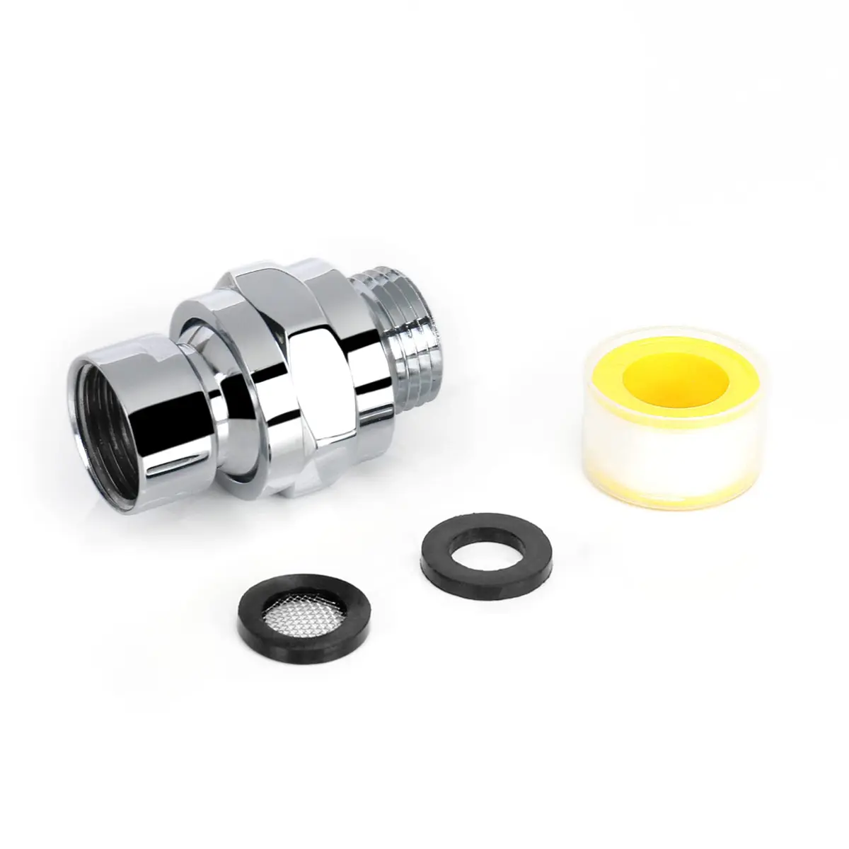 NearMoon Shower Head Swivel Ball Adapter - Solid Brass Connector with Chrome Finish | Adjustable Angle for Universal Shower Arms - view 8
