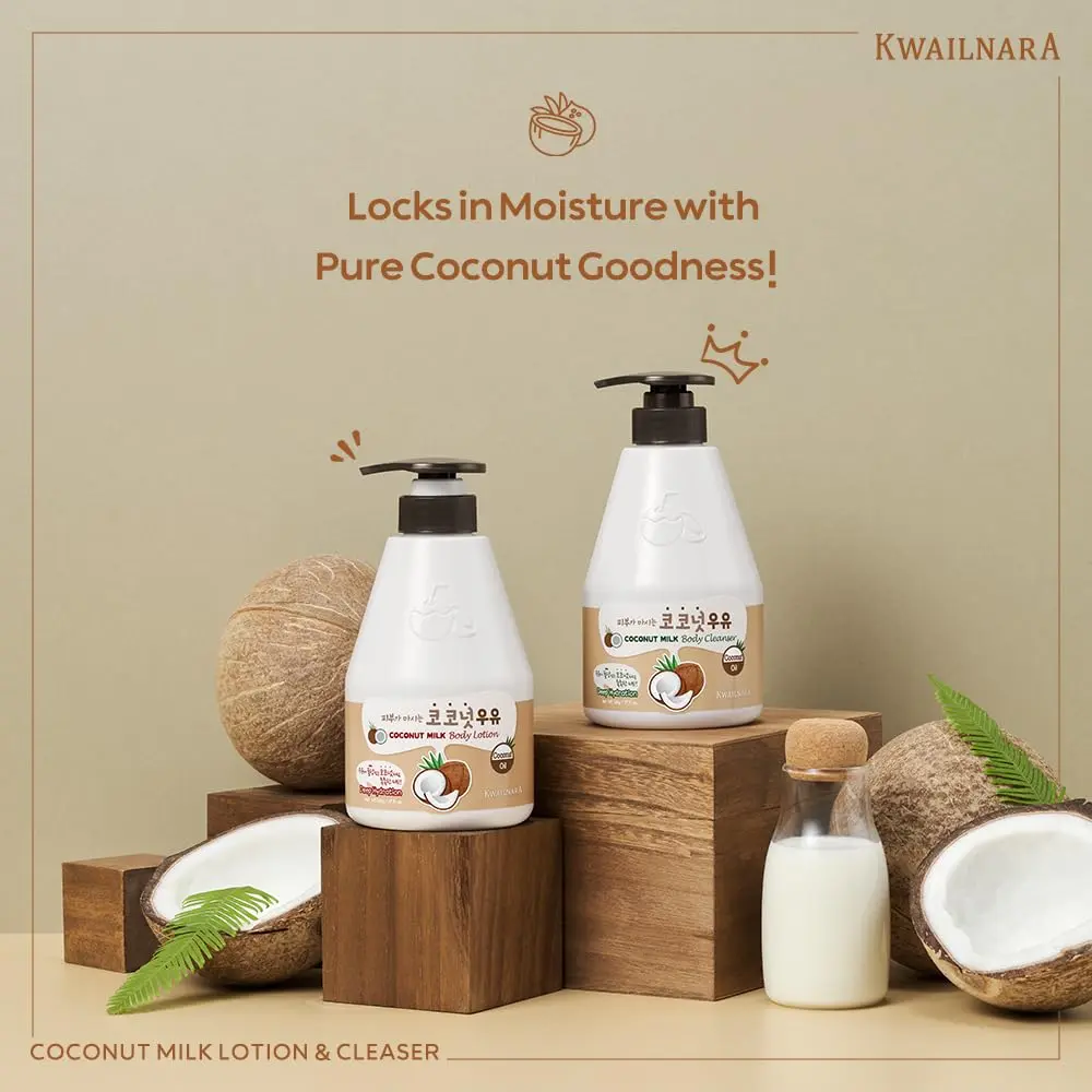 Kwailnara Coconut Milk Body Wash 560ml (19.75 Fl Oz) | Hydrated & Silky Skin with Milk Protein & Royal Jelly - view 2