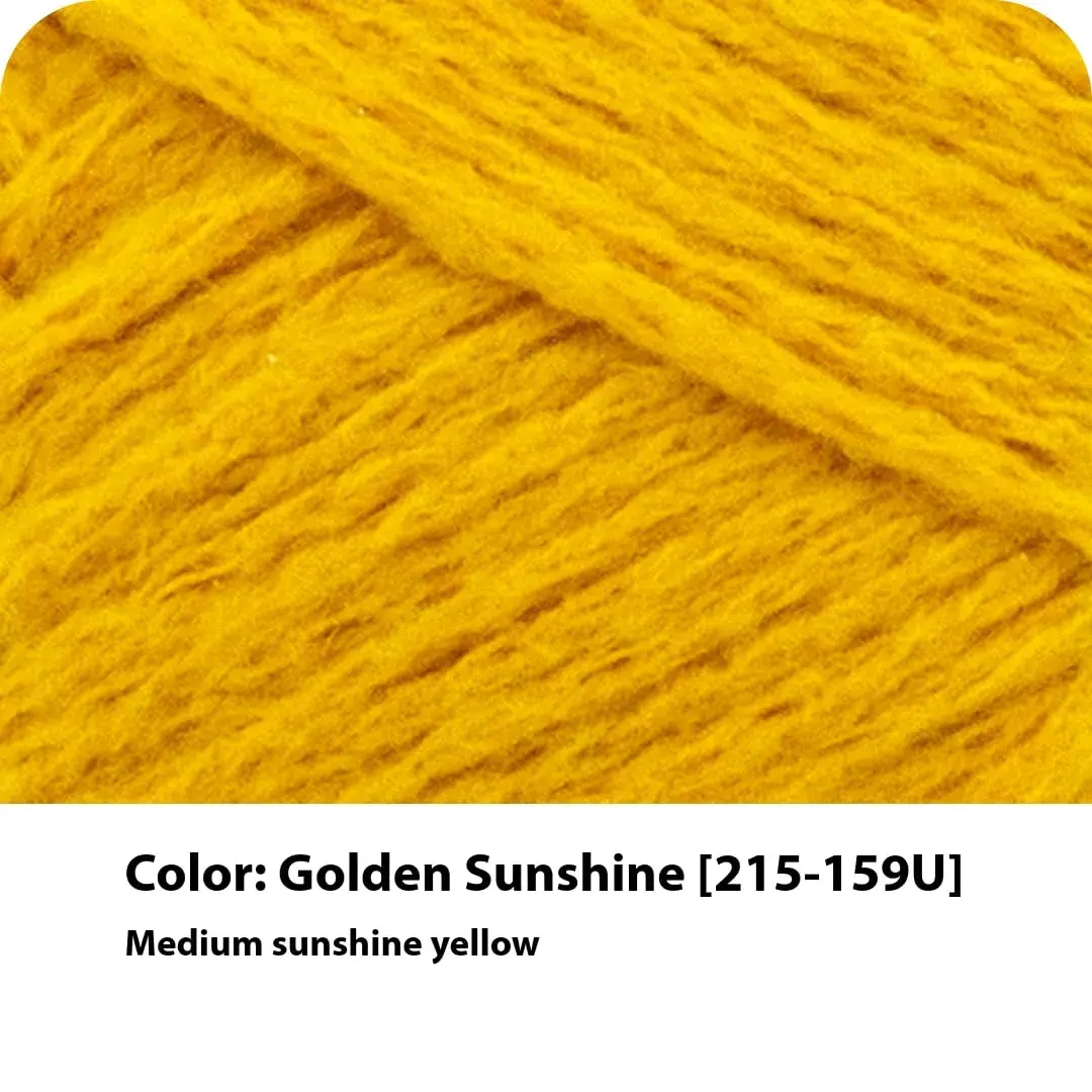 Lion Brand Yarn Feels Like Butta Golden Sunshine Yellow 100g (3.5 oz) Crochet & Knitting Yarn - view 2