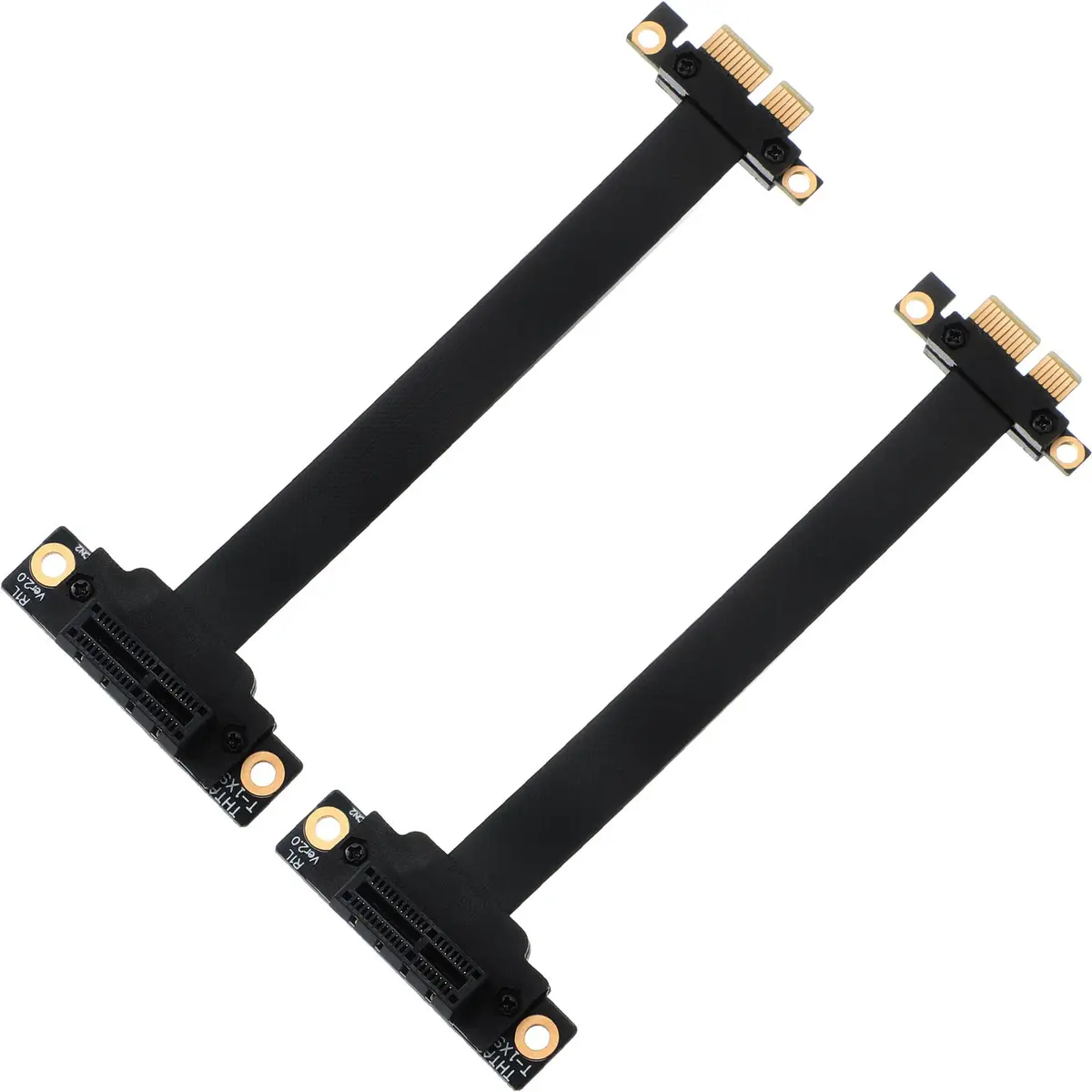 Photect 2 Pack Pcie X1 Extension Cable Riser 20cm | 90-Degree, Black, Compatible with PCIe 3.0 - view 4