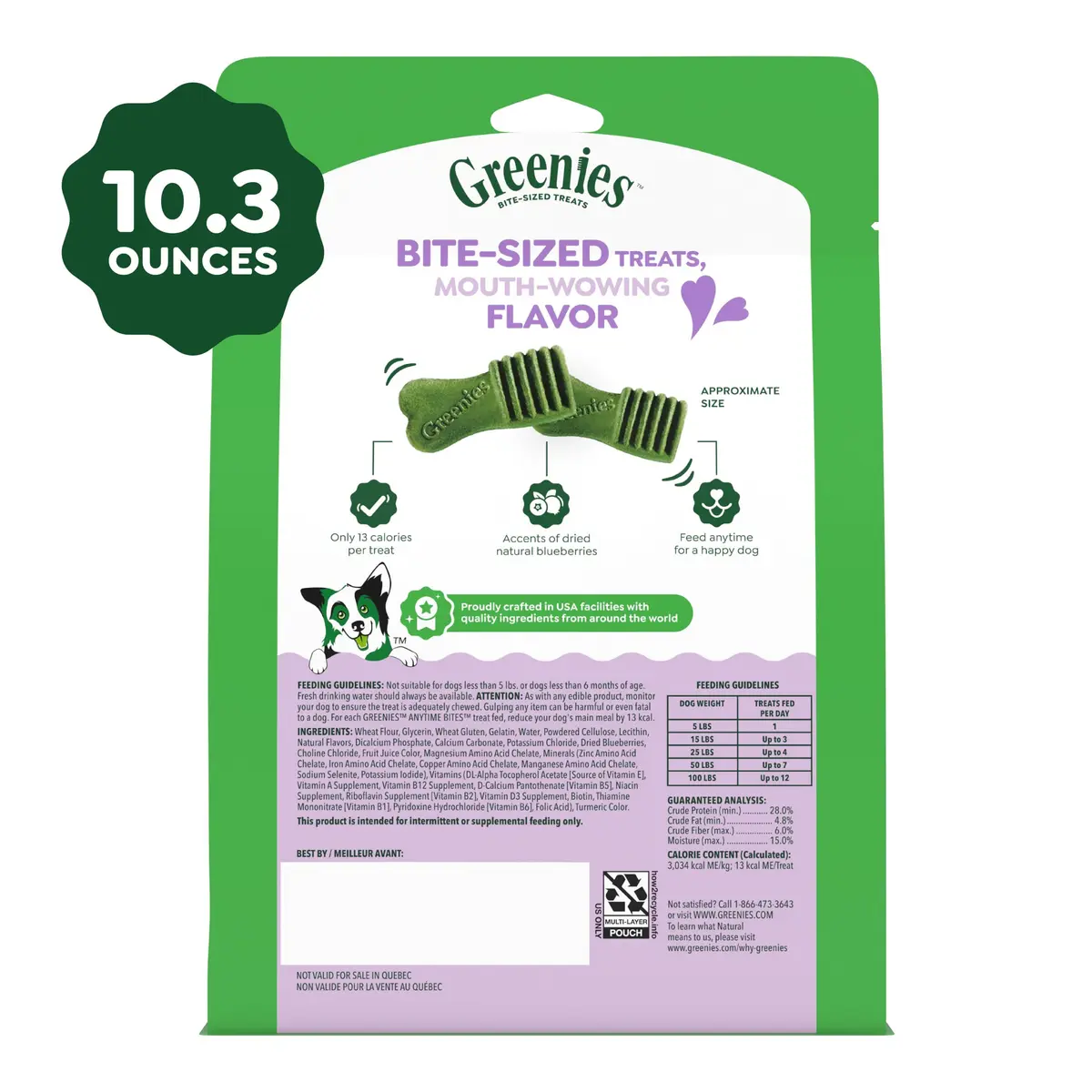Greenies Dog Treats Blueberry Flavor | Chewy, Natural, 10.3 oz | 13 Calories - view 9