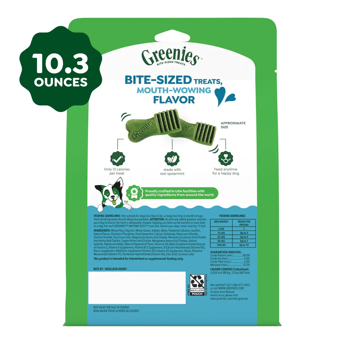 Greenies Dog Treats Mint Flavor 10.3 oz | Chewy, Natural, 13 Calories - view 9