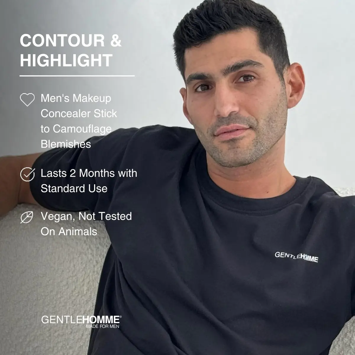 Gentlehomme Concealer Stick for Men - Medium - 0.28 Oz | Full Coverage, Buildable, All Skin Types - view 5