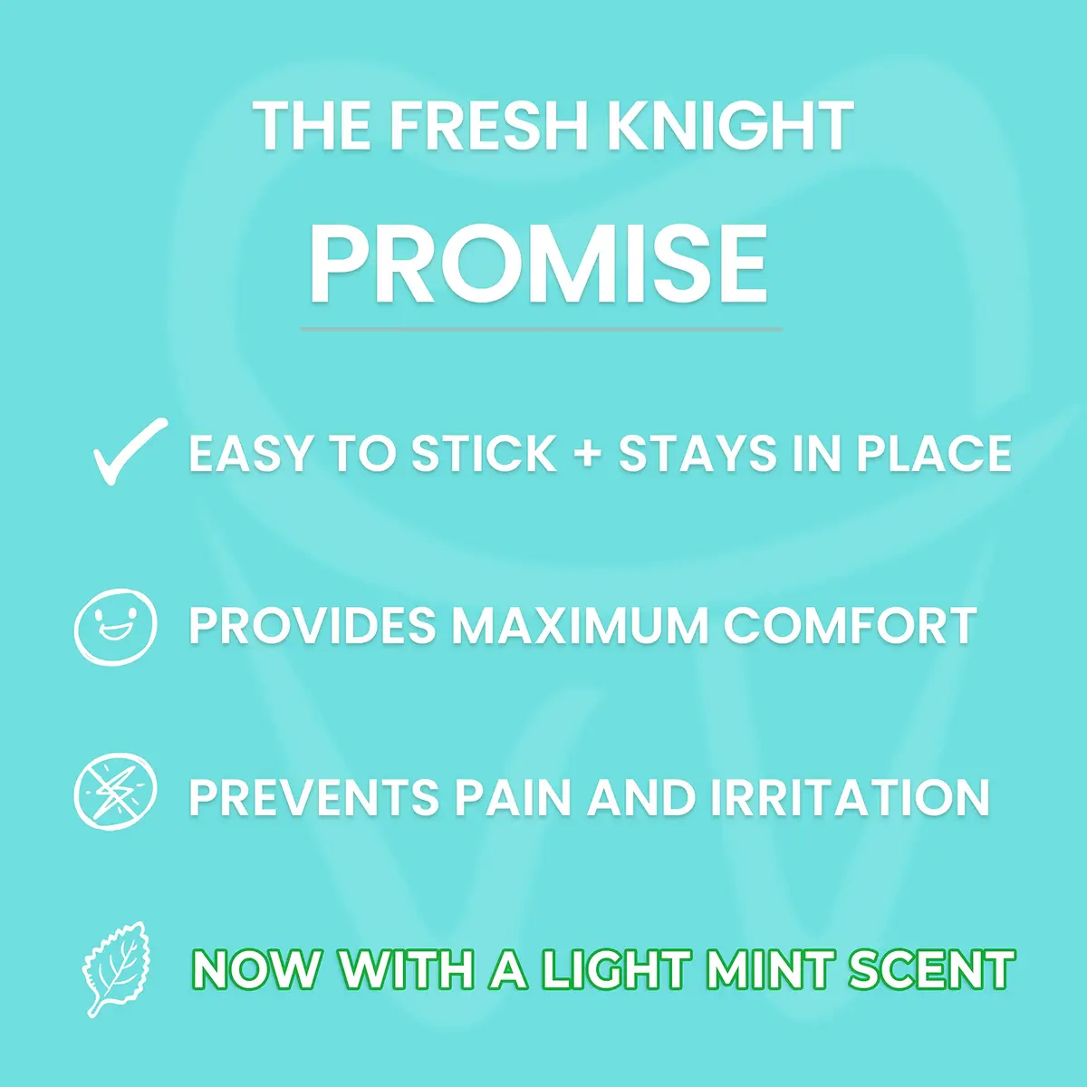 Fresh Knight Orthodontic Wax Strips with Cases (Mint) - 50 Strips | Food Grade Wax for Braces & Aligners - view 2
