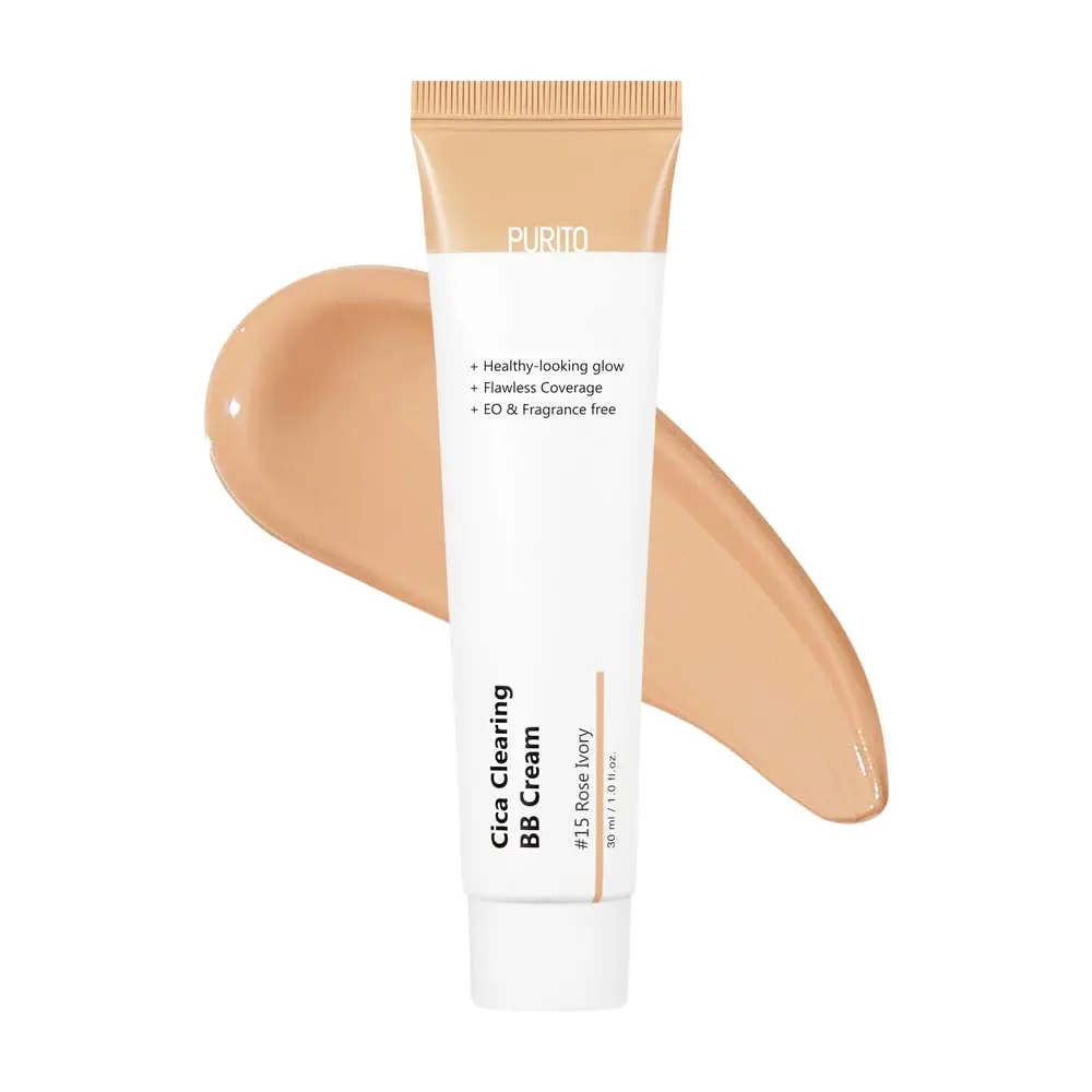 PURITO Cica BB Cream #15 Rose Ivory 30ml (1.01 Fl Oz) | Vegan & Cruelty-Free for Sensitive Skin - main product image