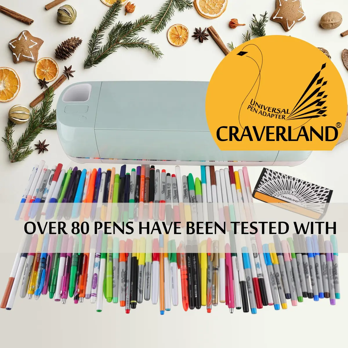 CRAVERLAND Universal Pen Adapter for Cricut Maker 4 3/Explore 4 3/Air 2/Maker/Venture Cutting Machines | Fits Pens <0.5" Diameter - view 6