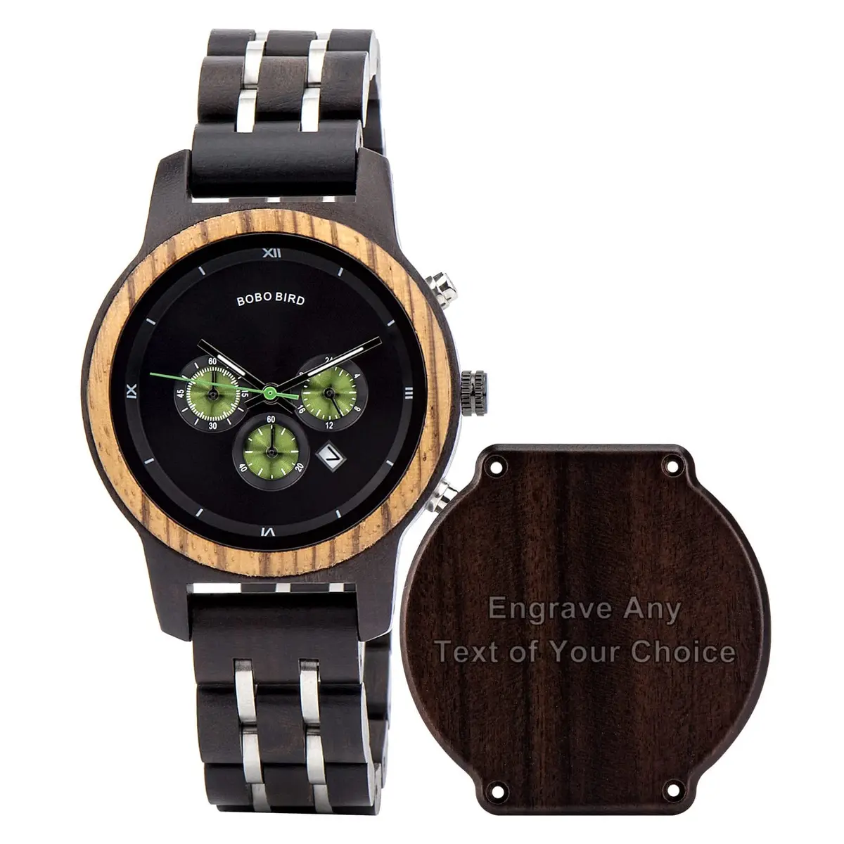 BOBO BIRD Women Wooden Watch Luxury Zebra Wood Quartz 40mm | Casual & Business Style - view 6