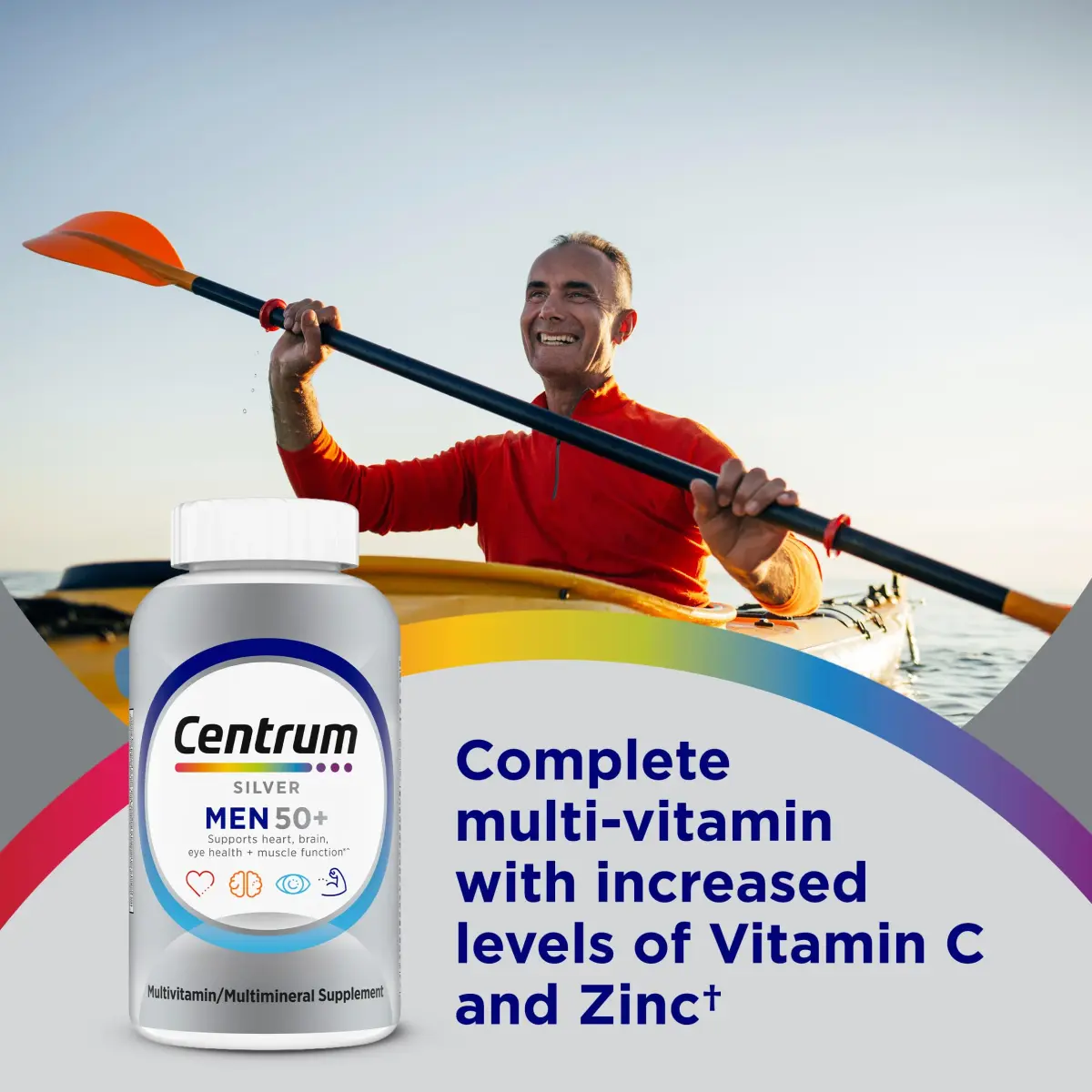 Centrum Silver Men's 50+ Multivitamin 200 Tablets | Supports Memory, Cognition & Muscle Health - view 2