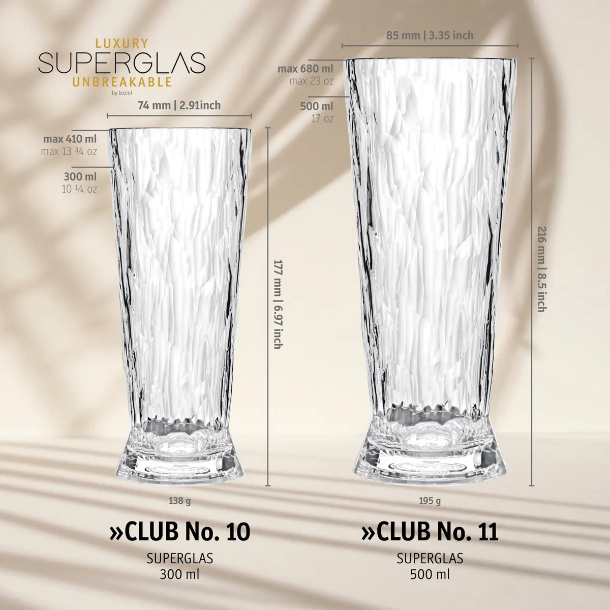Koziol Superglas 500ml CLUB No. 11 Set of 2 | Insulating, Unbreakable Drinkware - view 3