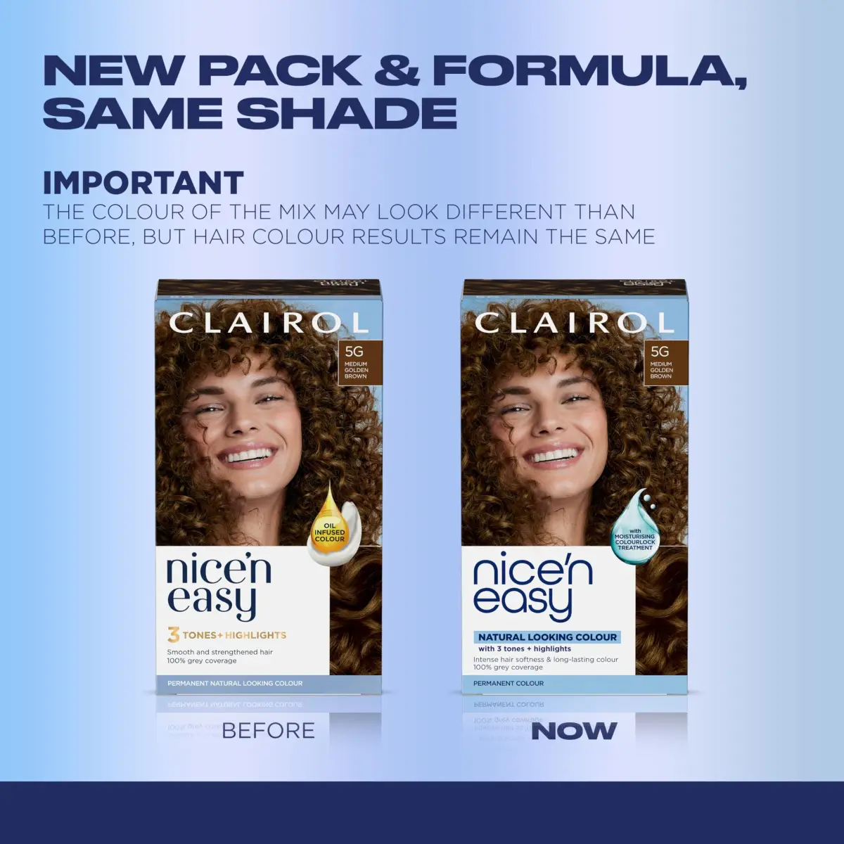Clairol Nice'n Easy 5CB Medium Warm Chestnut Brown Permanent Hair Dye, 1 Pack - view 2