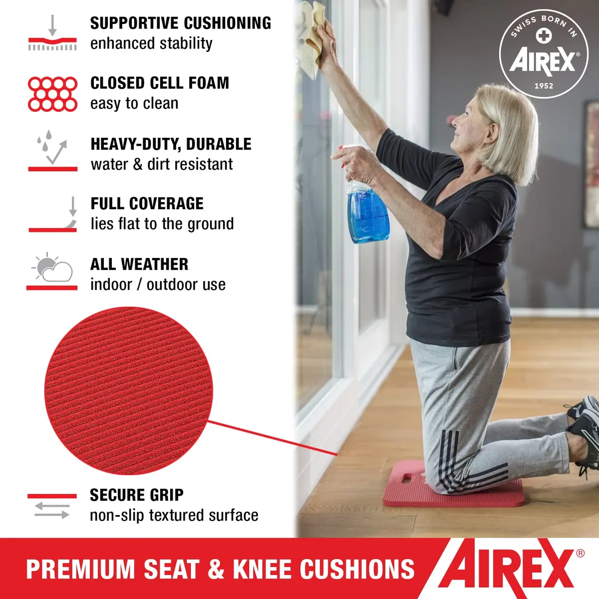 AIREX Premium Seat and Knee Cushion 16" x 16" Charcoal | Versatile Support for Yoga, Gardening & More - view 3