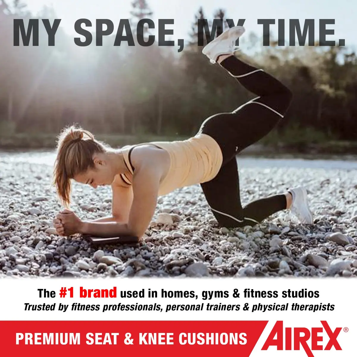 AIREX Premium Seat and Knee Cushion 16" x 16" Charcoal | Versatile Support for Yoga, Gardening & More - view 4