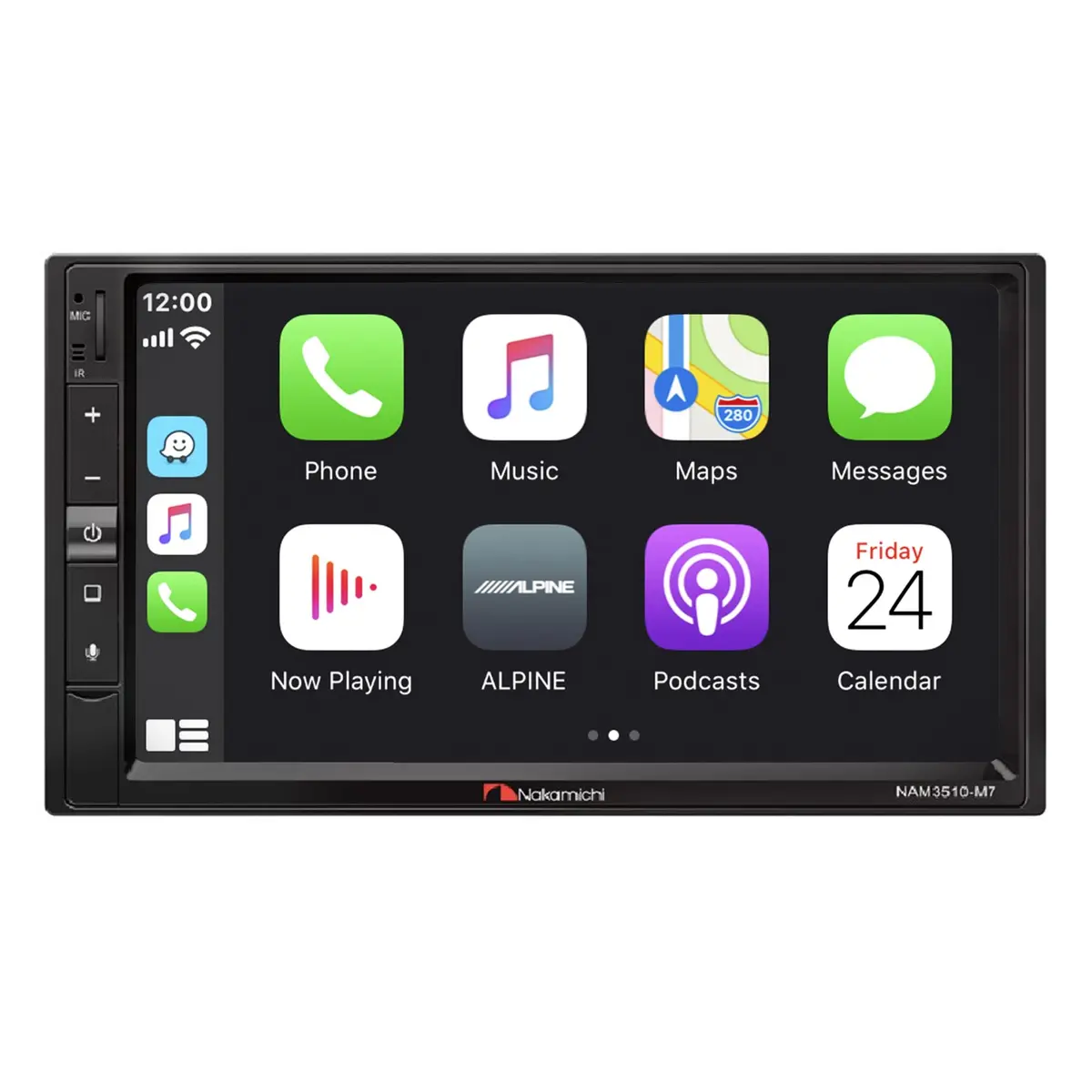Nakamichi NAM3510-M7 7" Touchscreen Car Stereo Compatible with Apple CarPlay & Android Auto - main product image