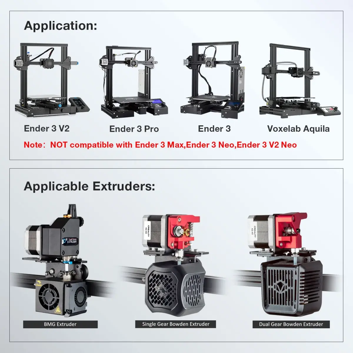 UniTak3D Direct Drive Upgrade Bracket for Ender 3 V2, Pro, Aquila | 0.18 kg (0.3968 lb) - view 6